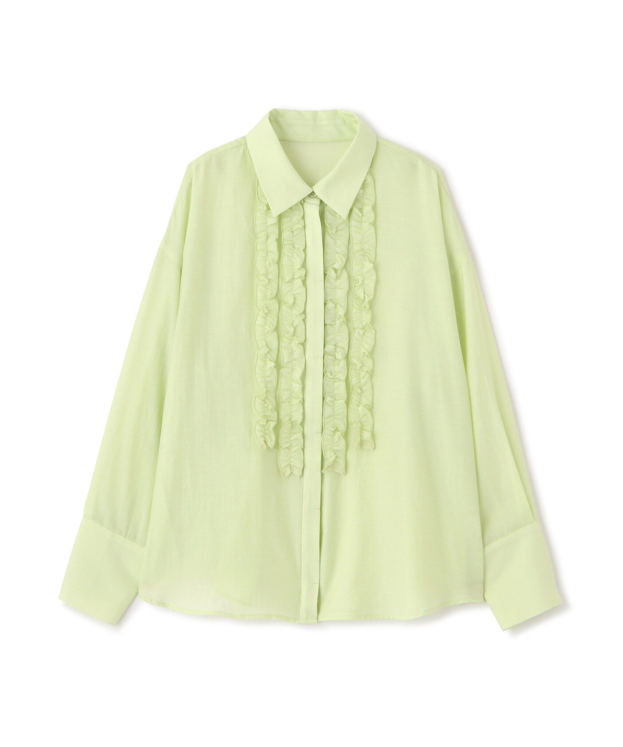  「フリルフロントシアーシャツ」|シャツ・ブラウス|