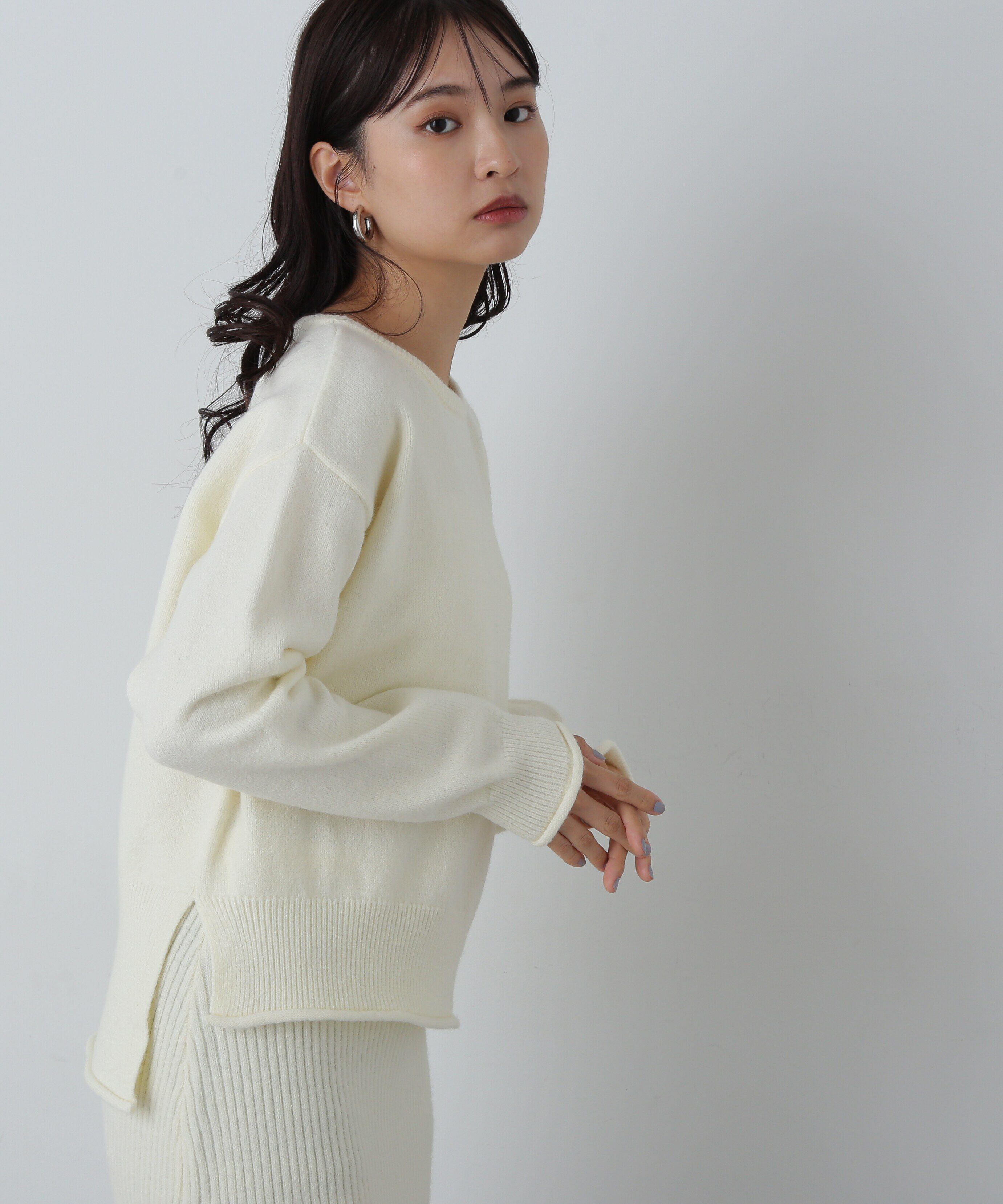  「ロールエッジゆるニットセットアップ」|ワンピース|