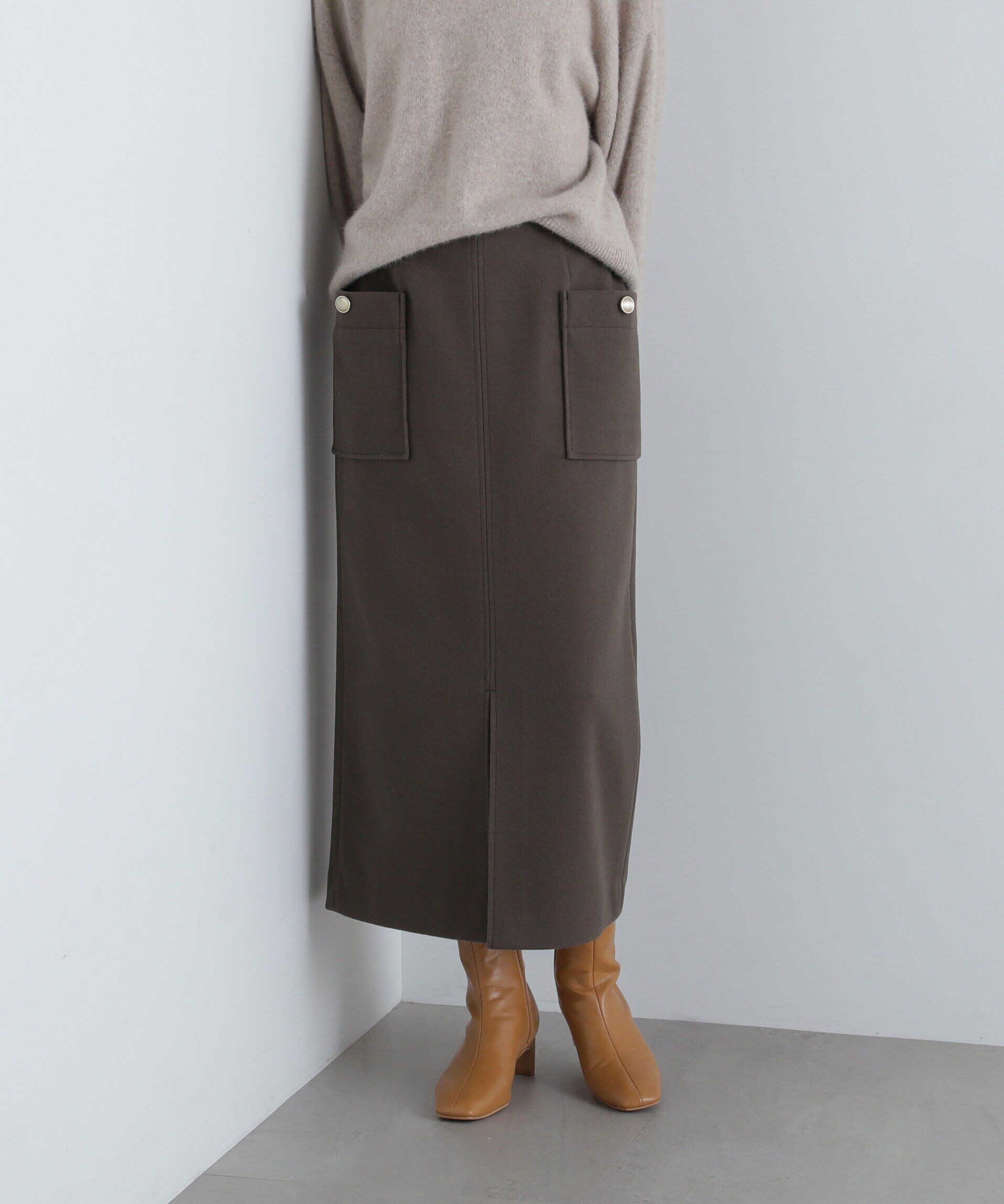  「起毛ポケットストレートスカート」|スカート|