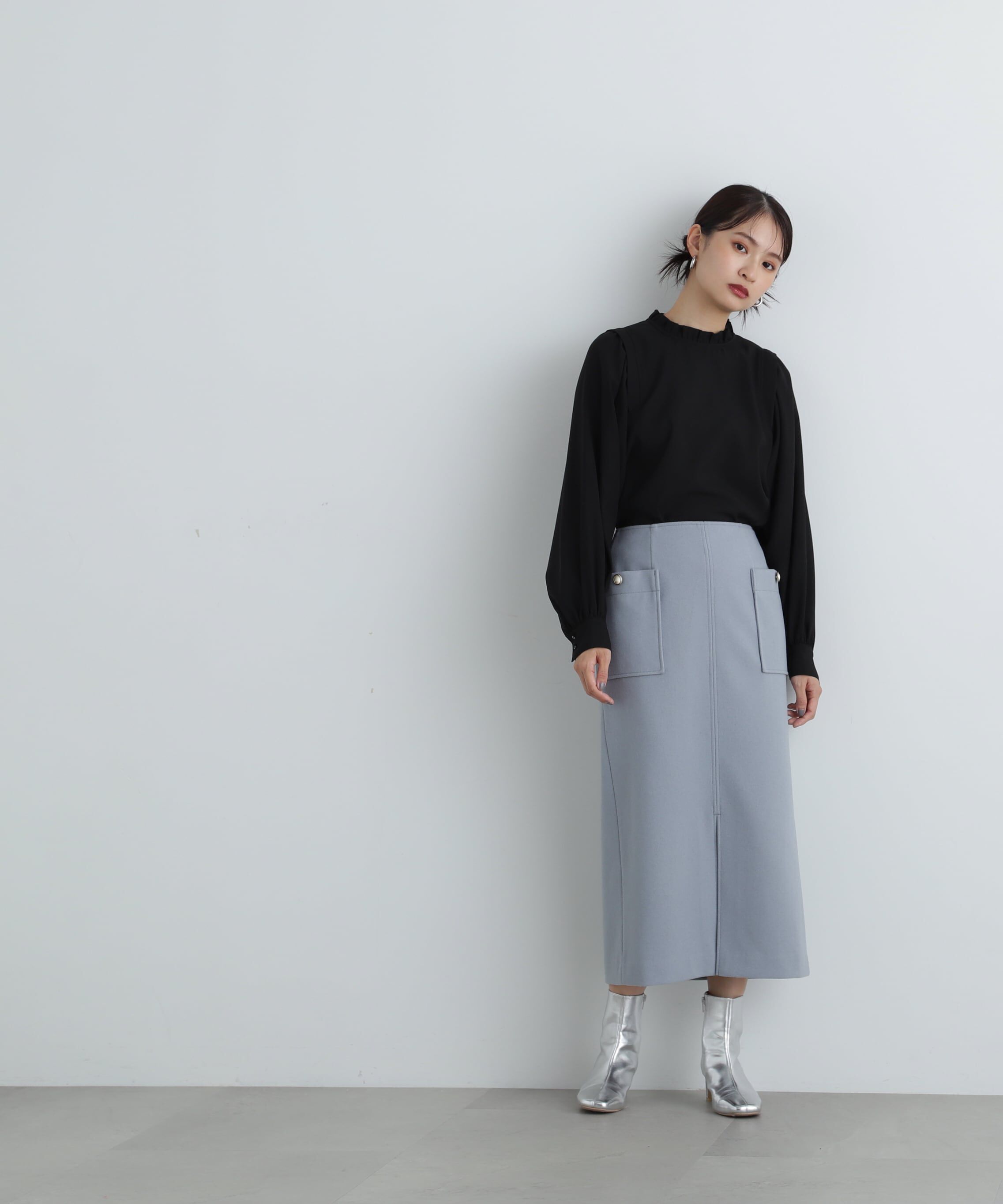  「起毛ポケットストレートスカート」|スカート|