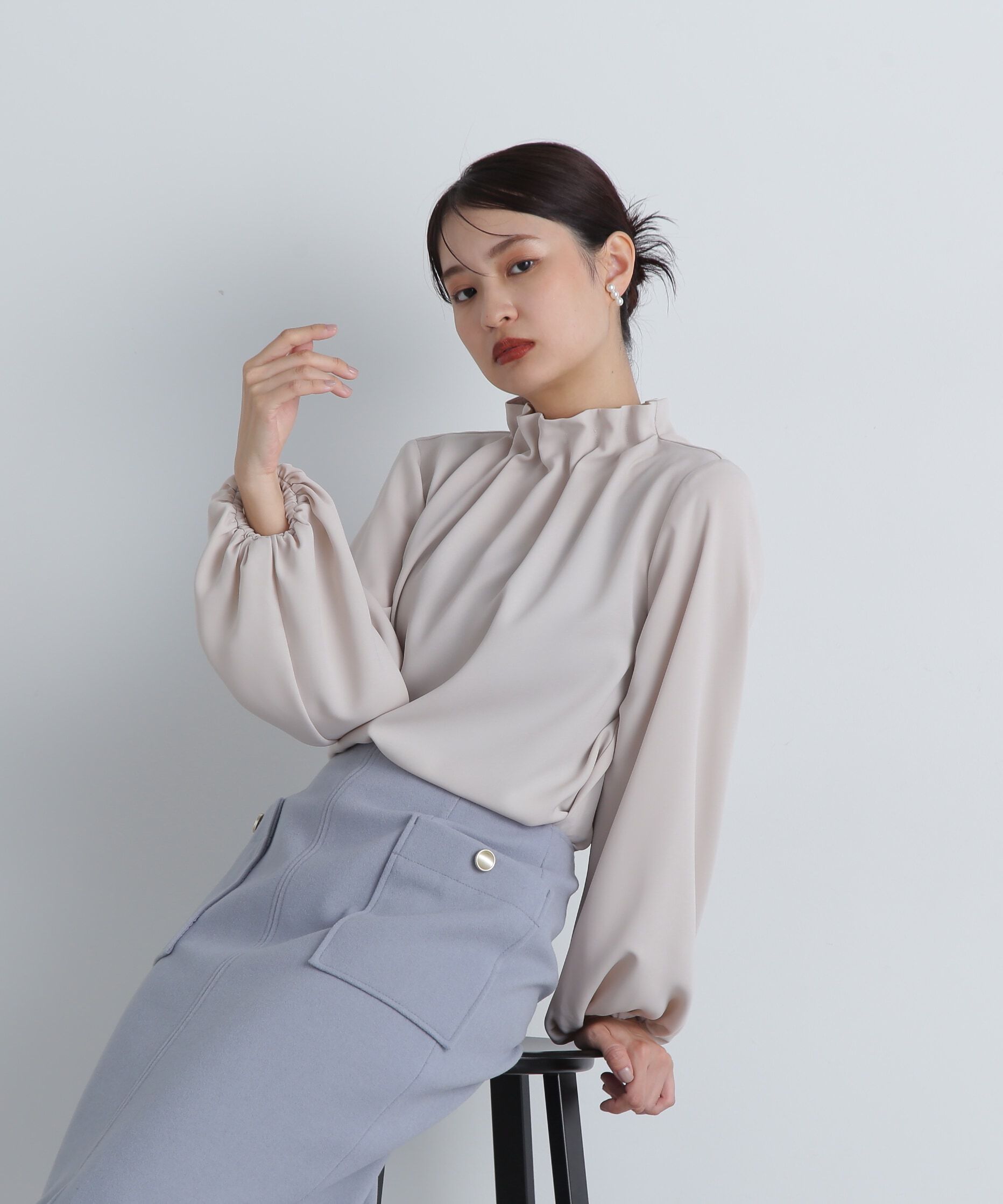  「起毛ポケットストレートスカート」|スカート|