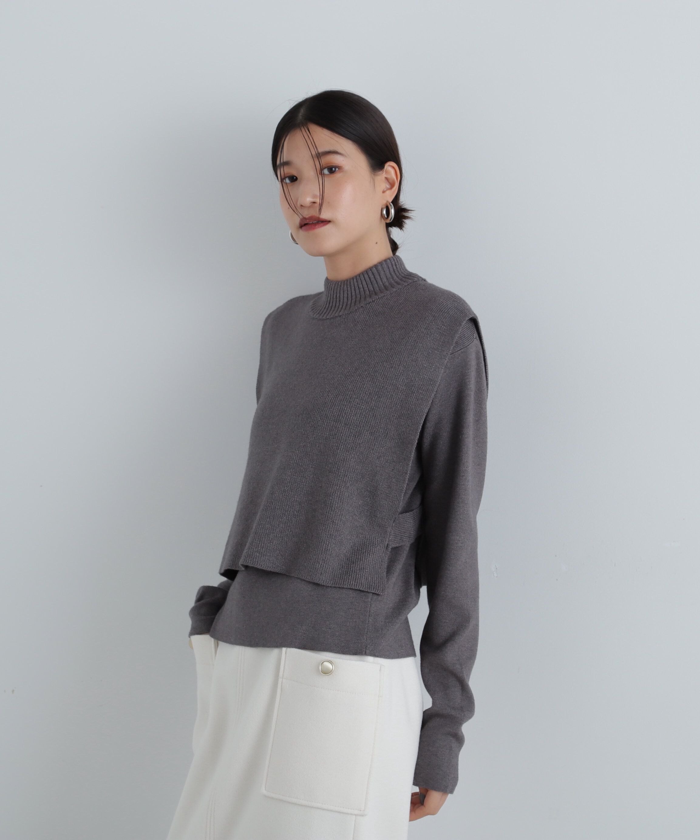  「ベストレイヤードニット」|ニット・セーター|