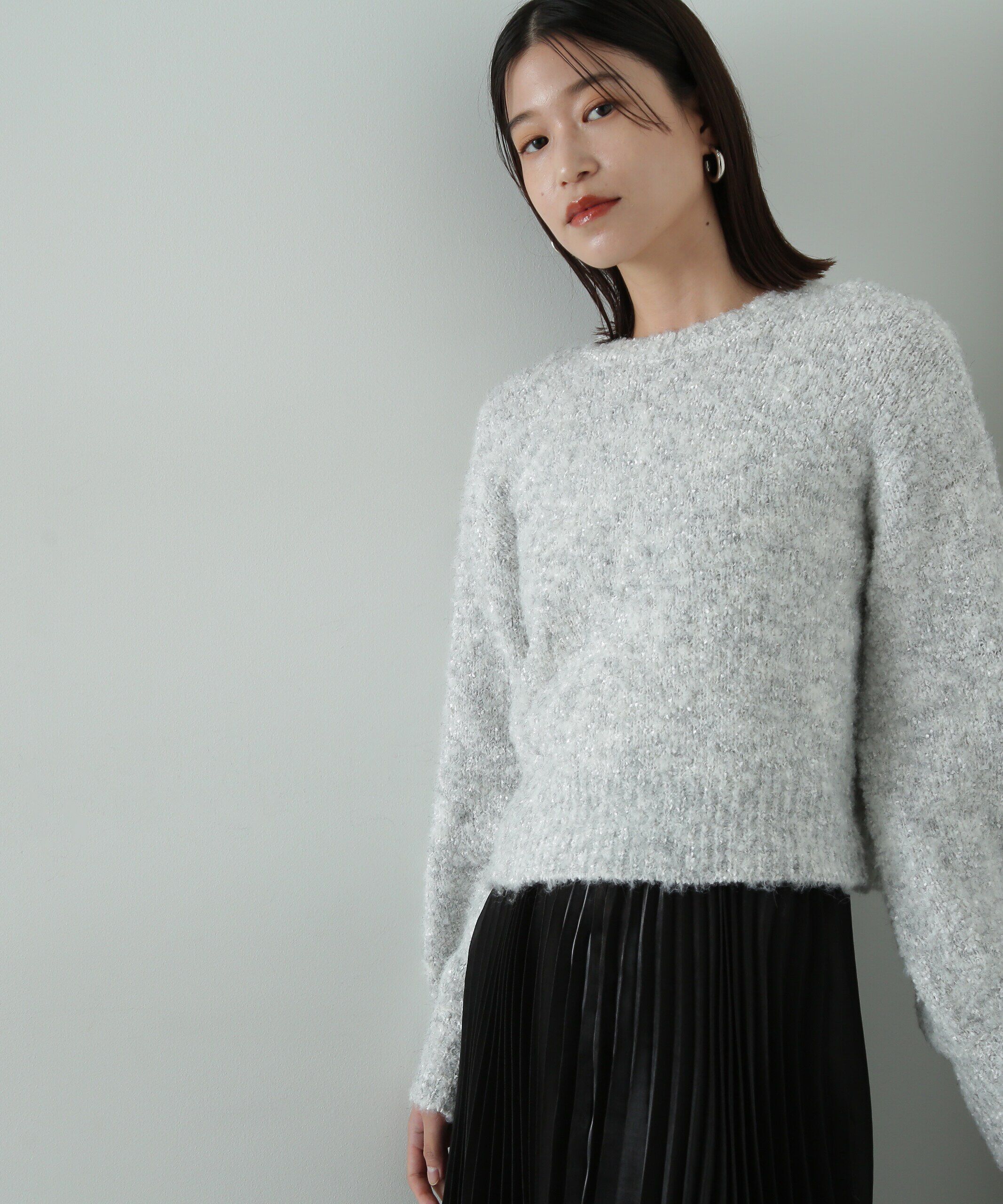  「テープヤーンMIXショートニット」|ニット・セーター|