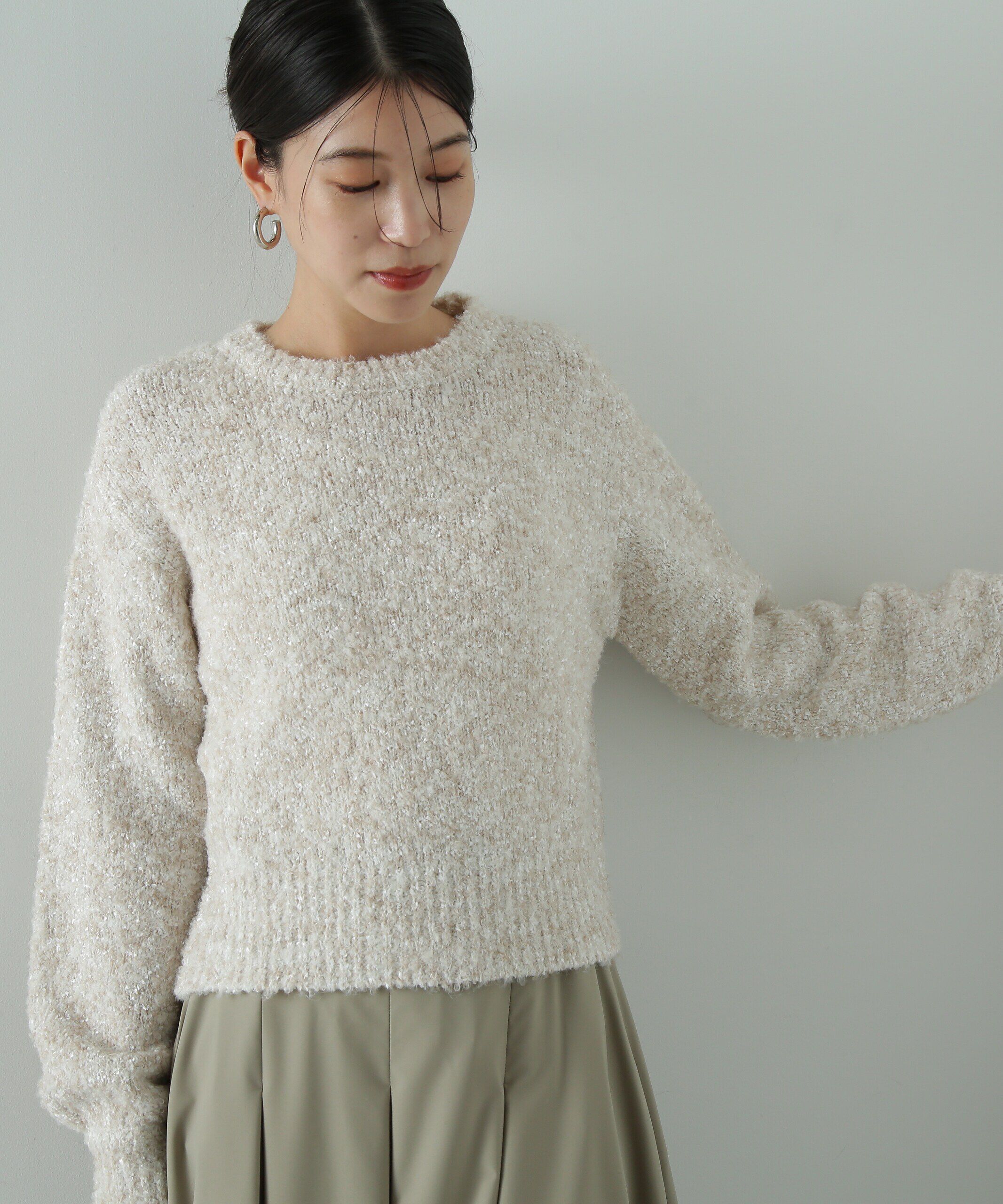  「テープヤーンMIXショートニット」|ニット・セーター|