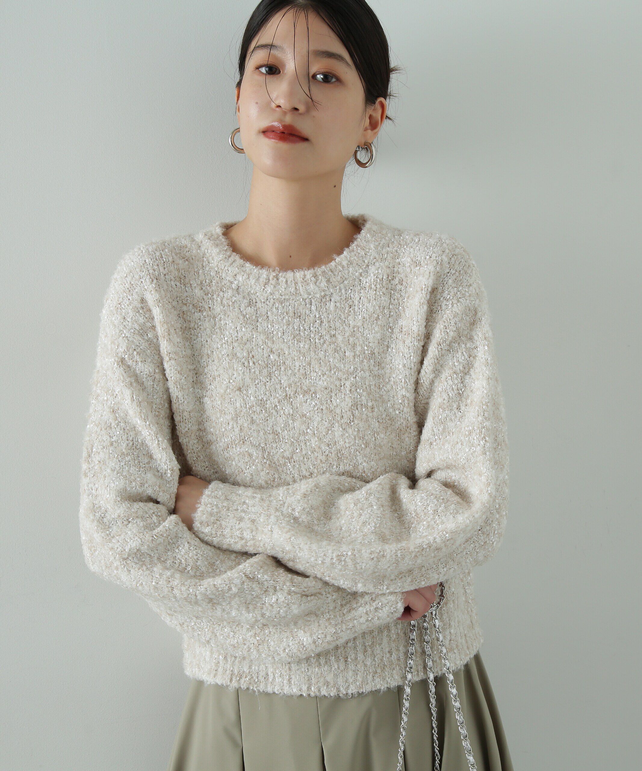  「テープヤーンMIXショートニット」|ニット・セーター|