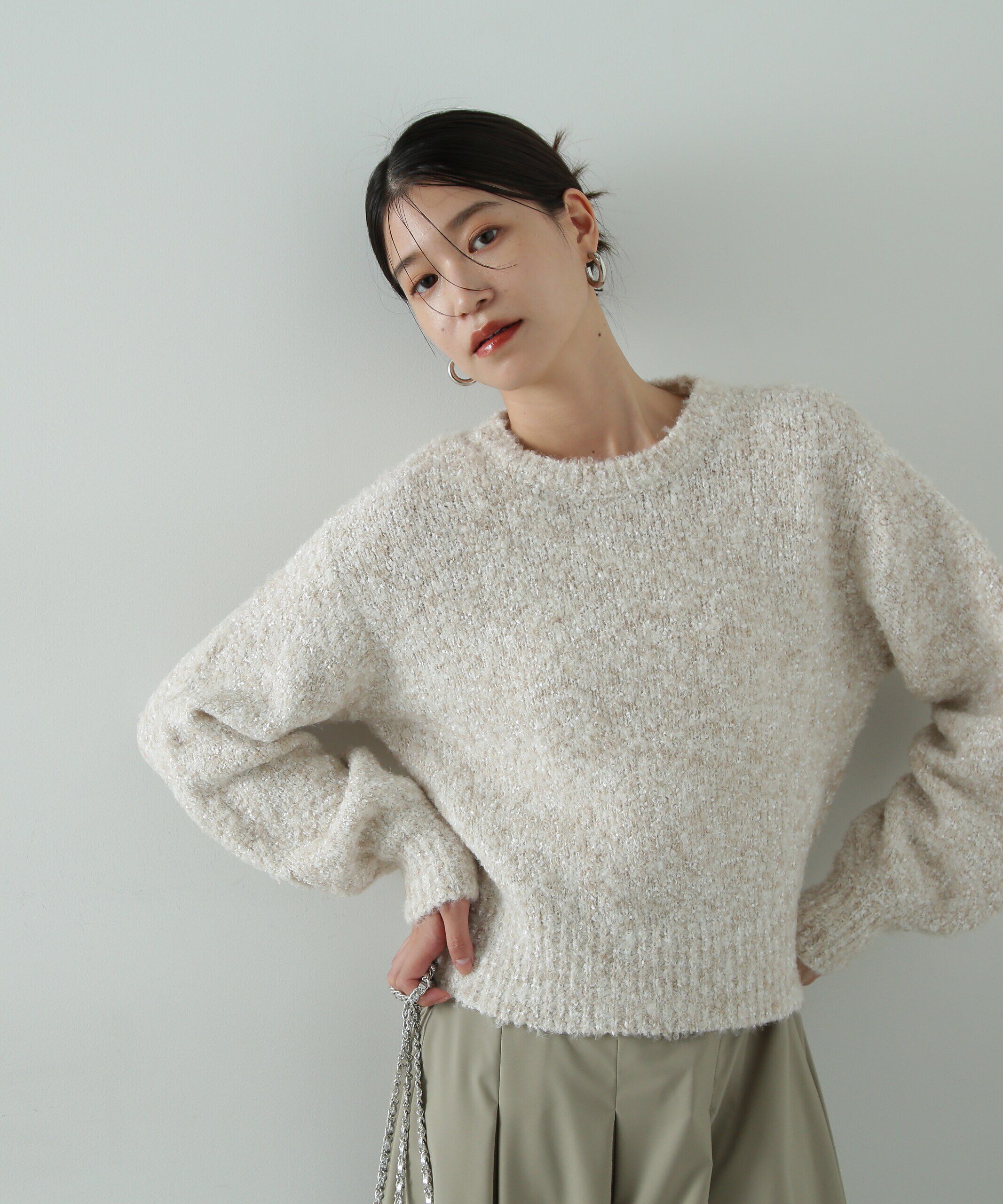  「テープヤーンMIXショートニット」|ニット・セーター|