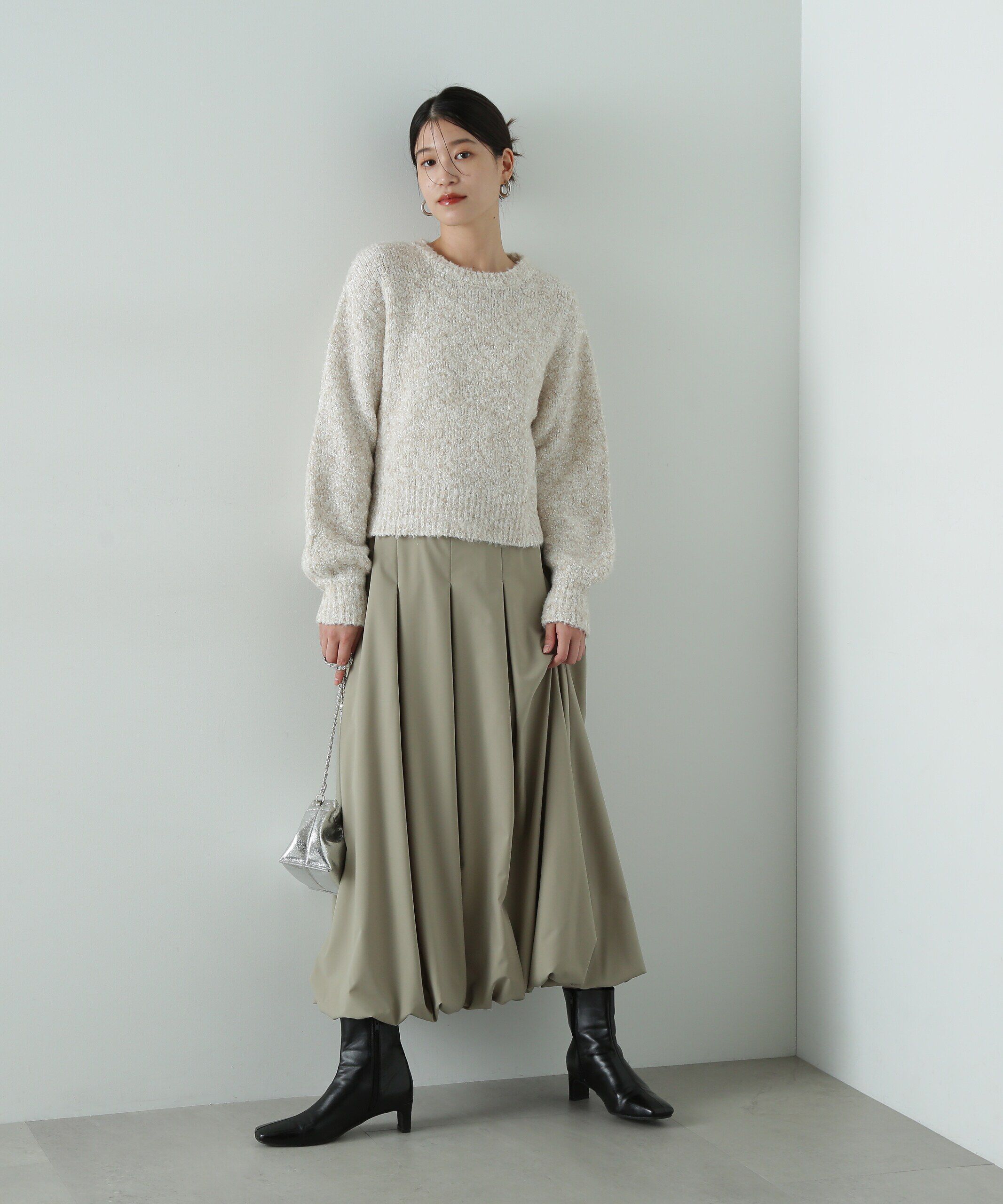  「テープヤーンMIXショートニット」|ニット・セーター|