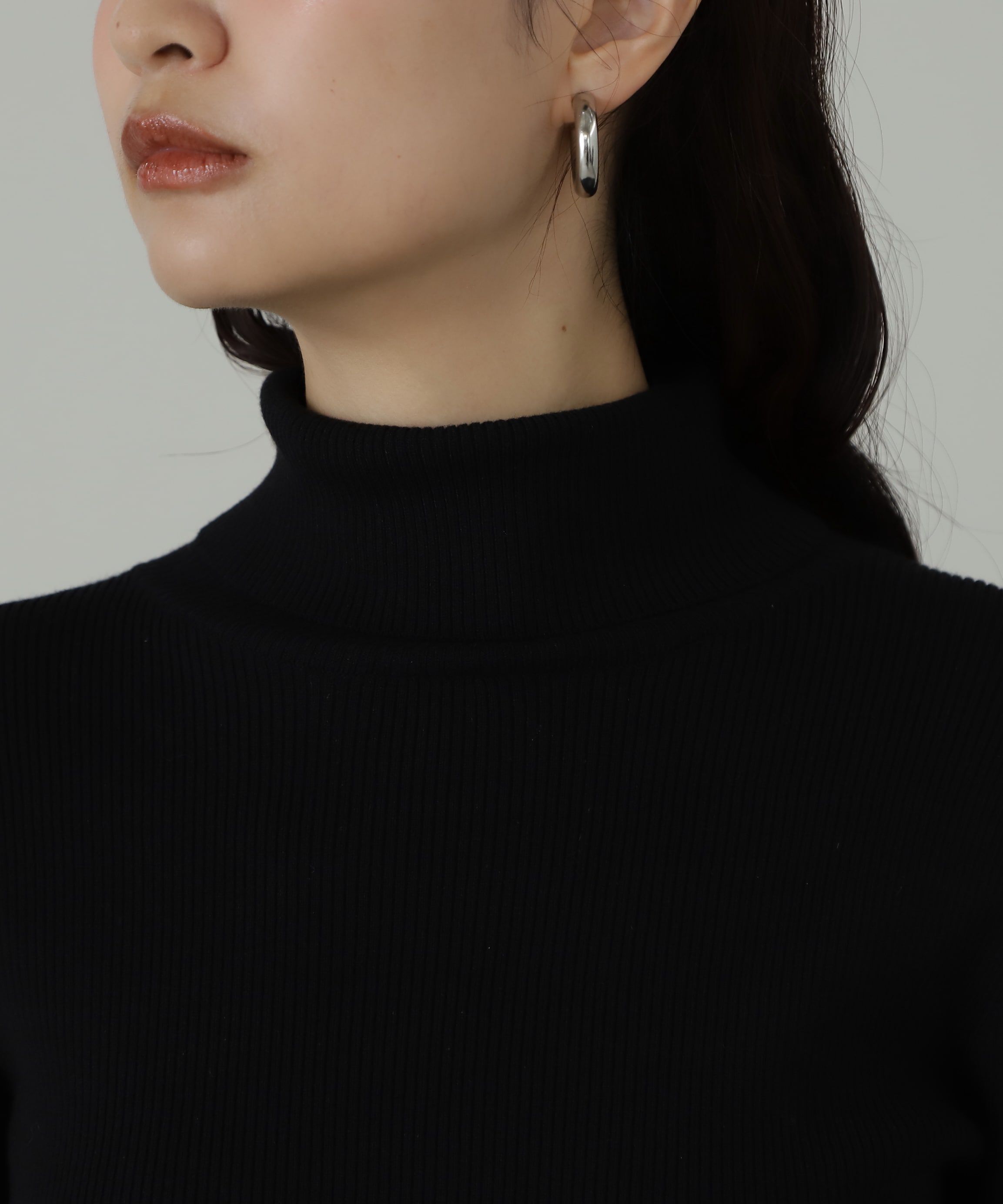  「タートルネックスリットリブニット」|ニット・セーター|