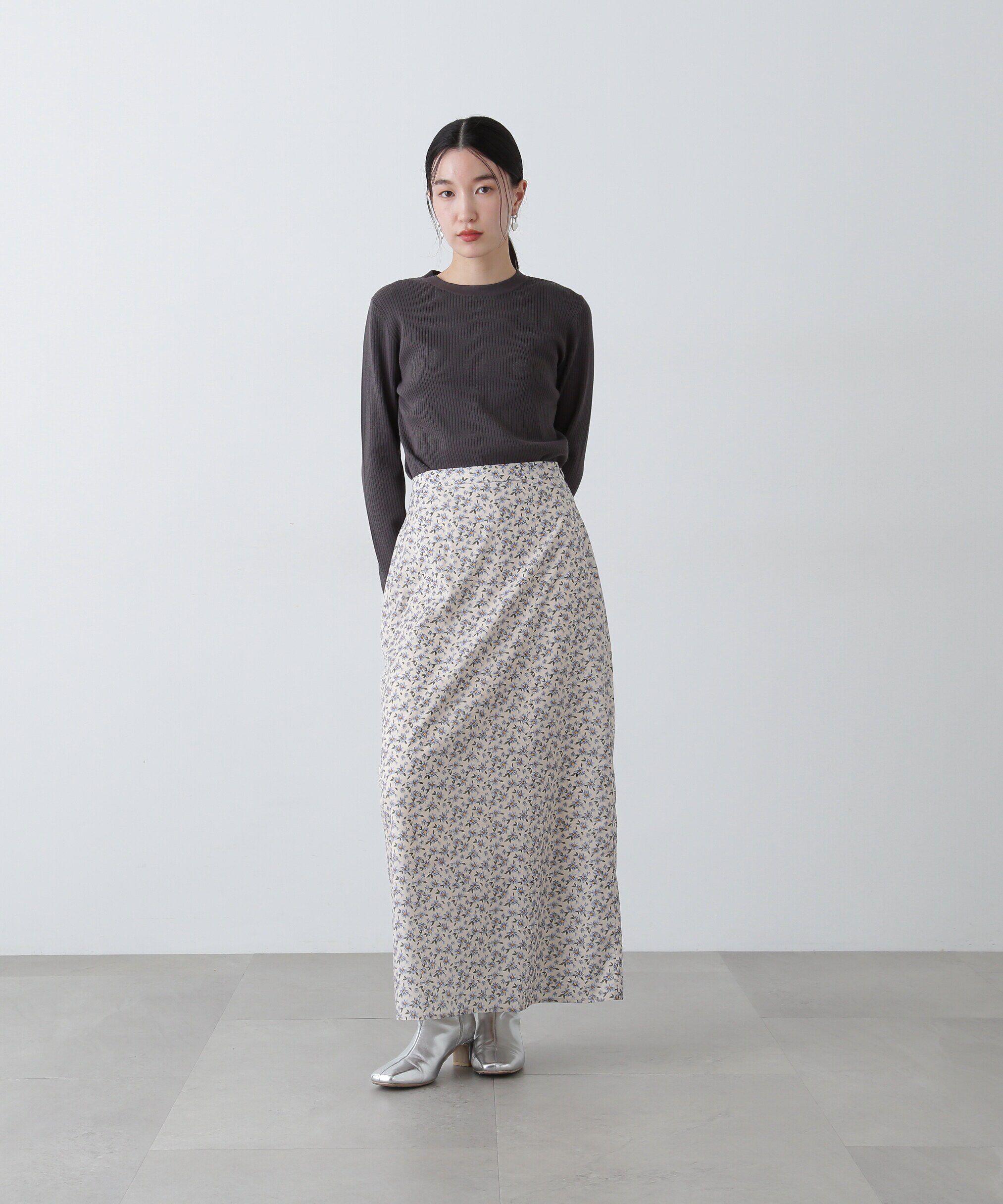  「総針針抜きクルーネックニット」|ニット・セーター|