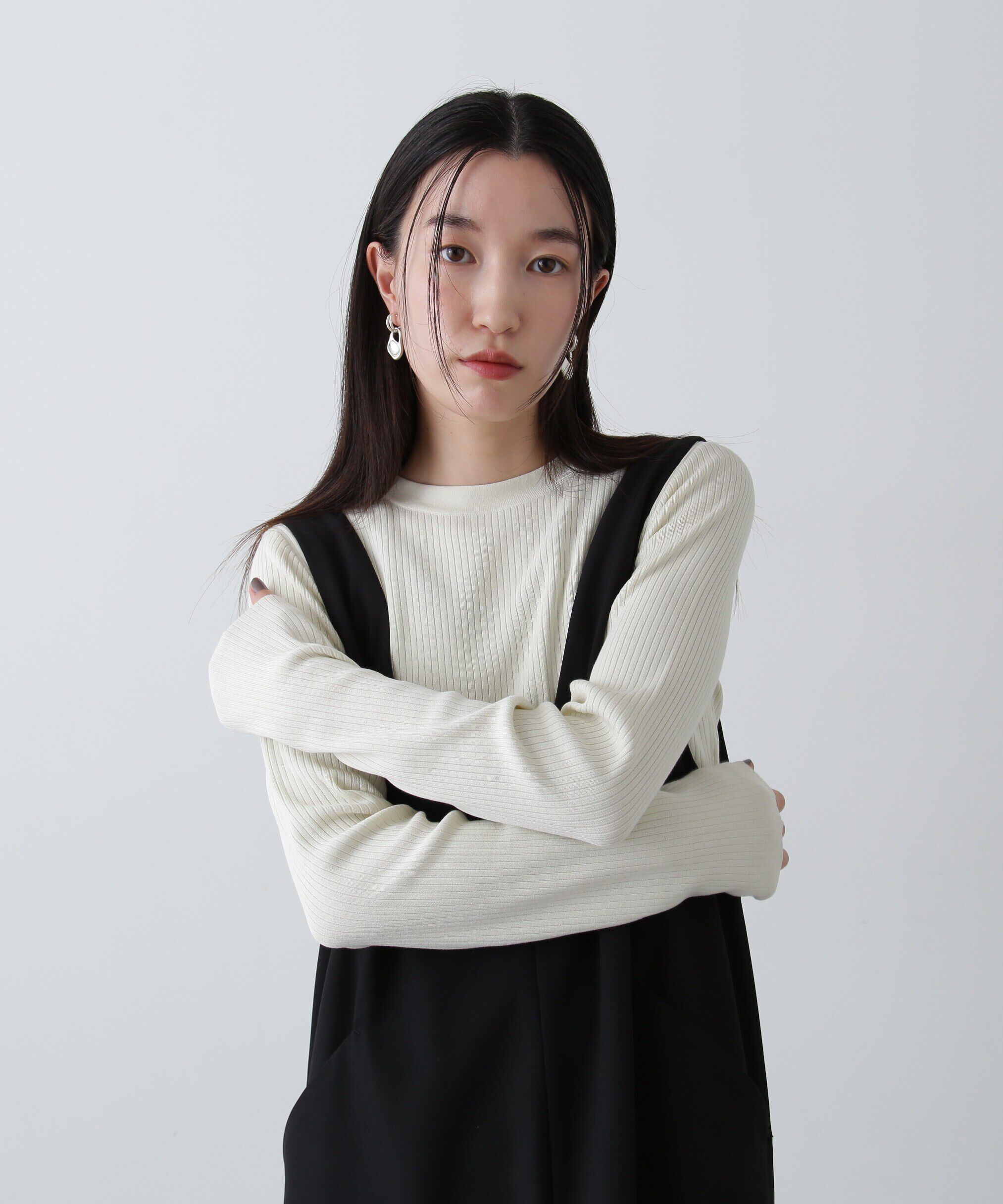  「総針針抜きクルーネックニット」|ニット・セーター|