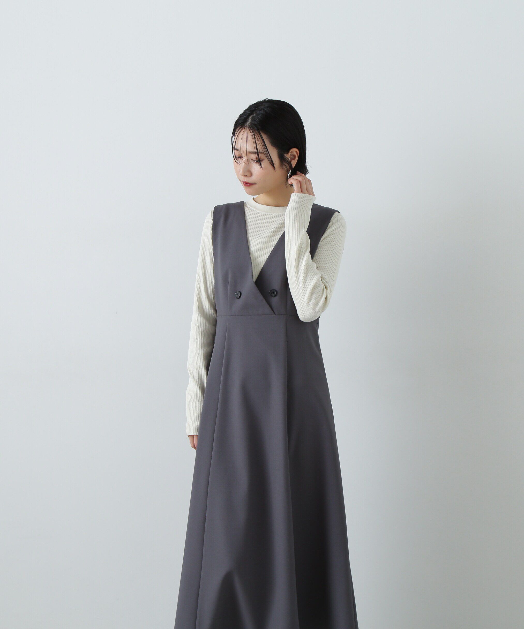  「総針針抜きクルーネックニット」|ニット・セーター|