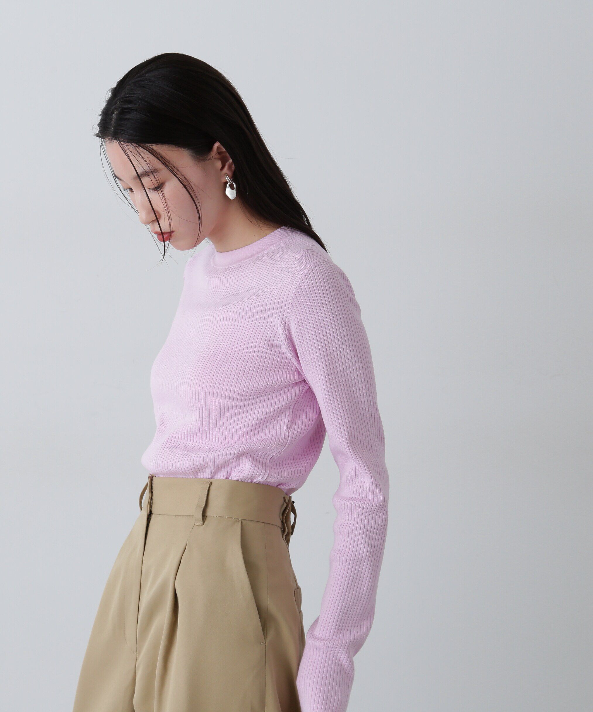  「総針針抜きクルーネックニット」|ニット・セーター|