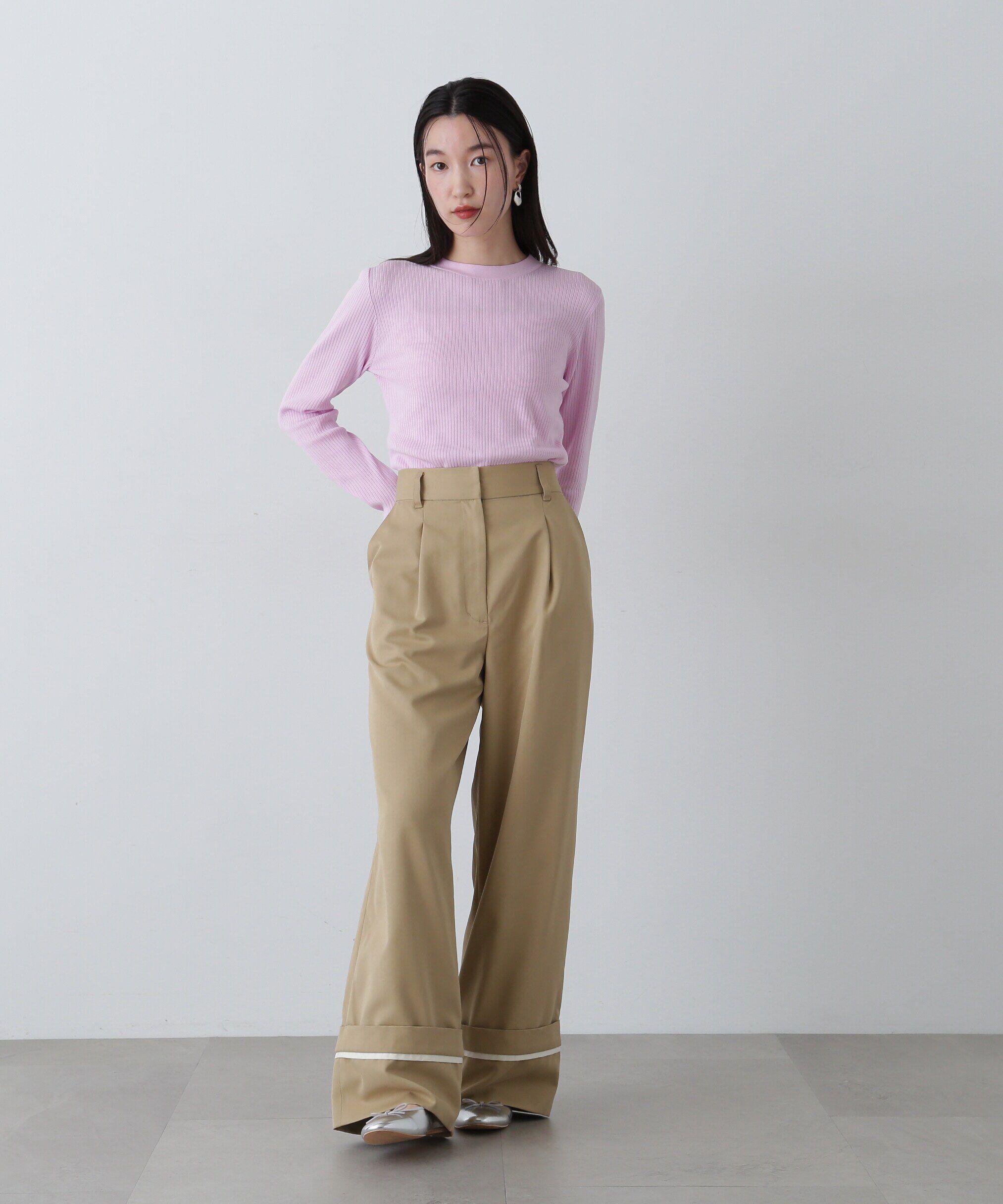  「総針針抜きクルーネックニット」|ニット・セーター|