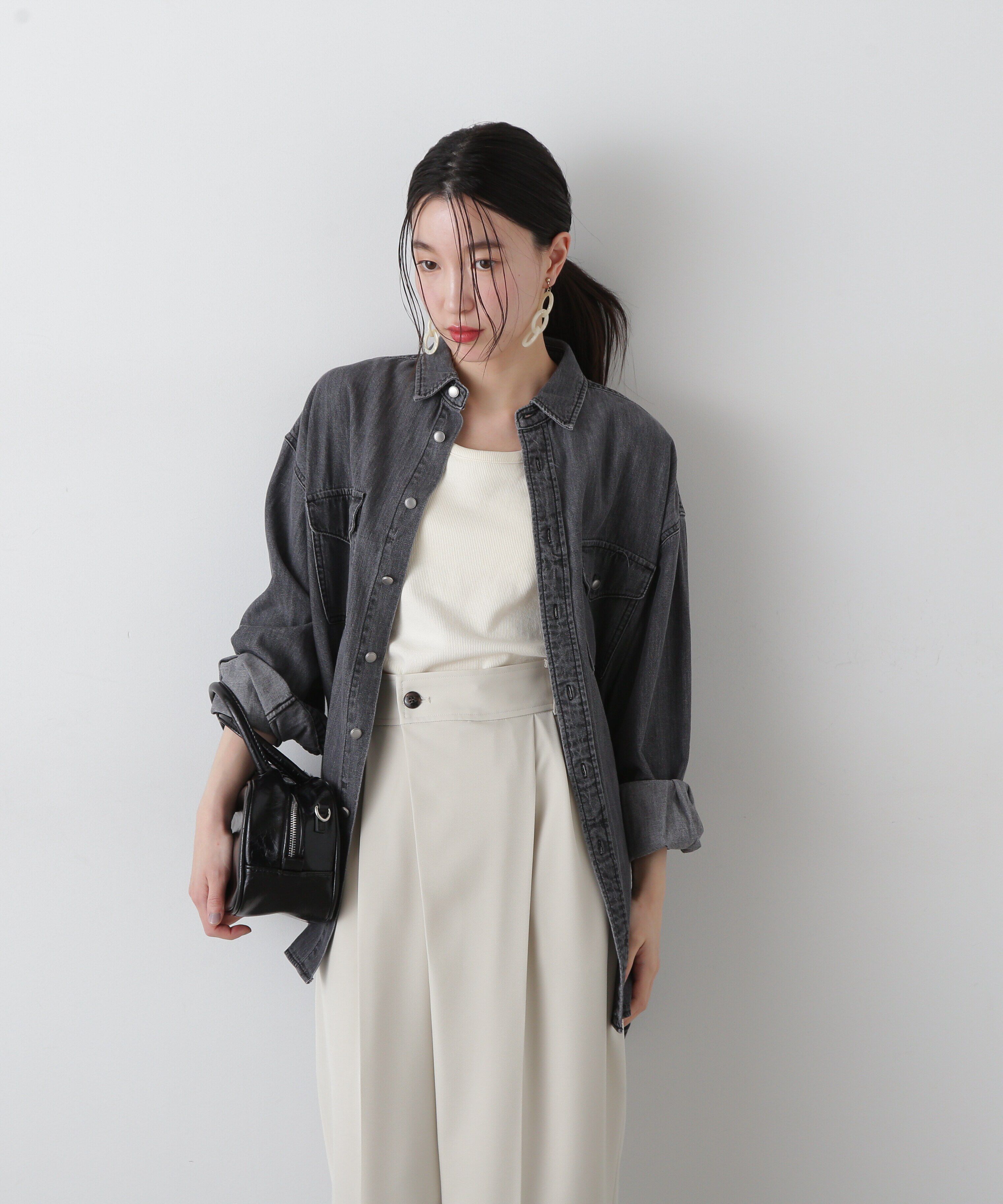  「ルーズデニムシャツ」|シャツ・ブラウス|