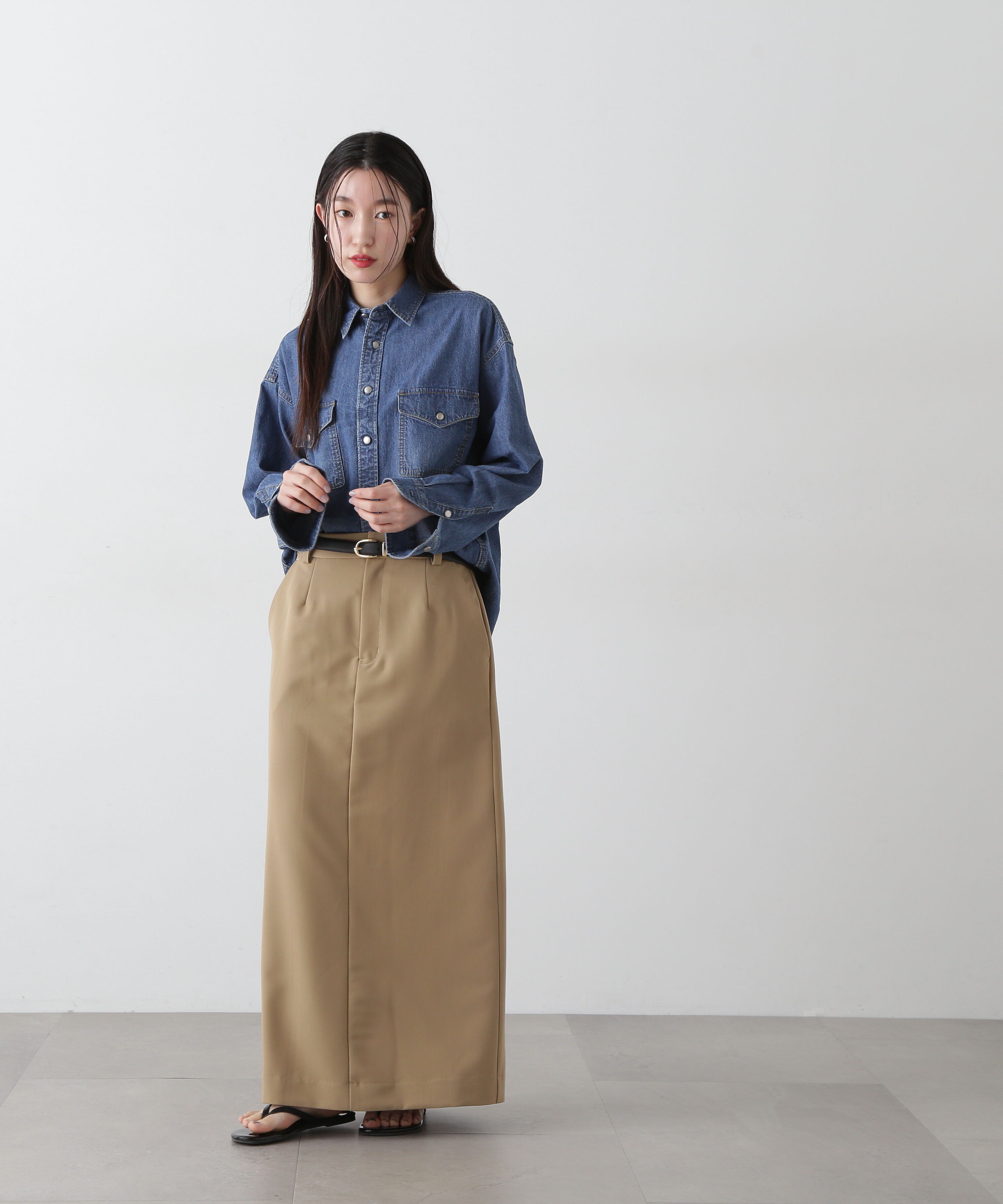  「ルーズデニムシャツ」|シャツ・ブラウス|