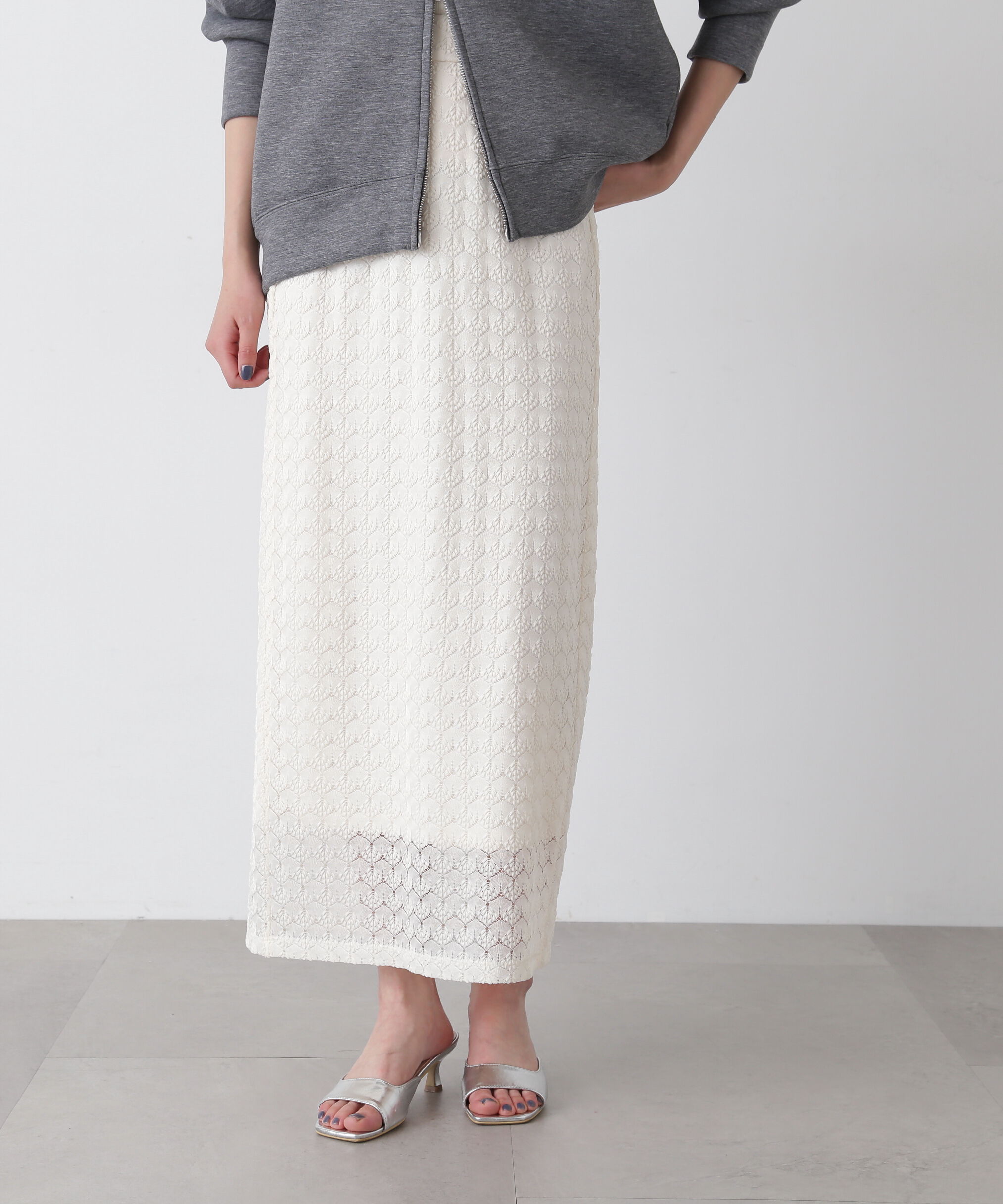  「レースストレートスカート」|スカート|