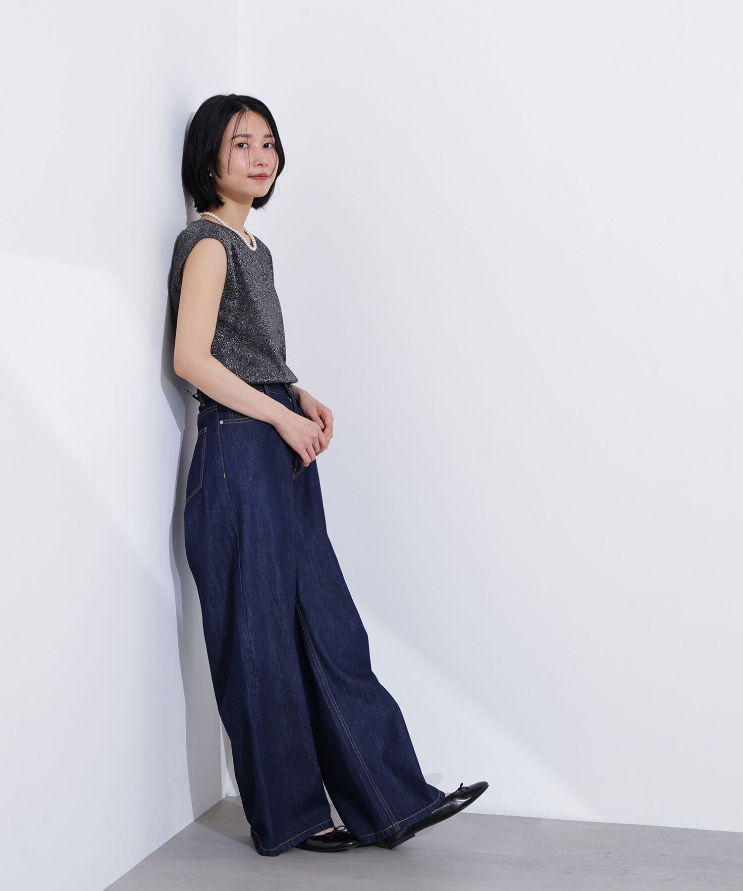  「フレンチスリーブラメカットソー」|Tシャツ・カットソー|