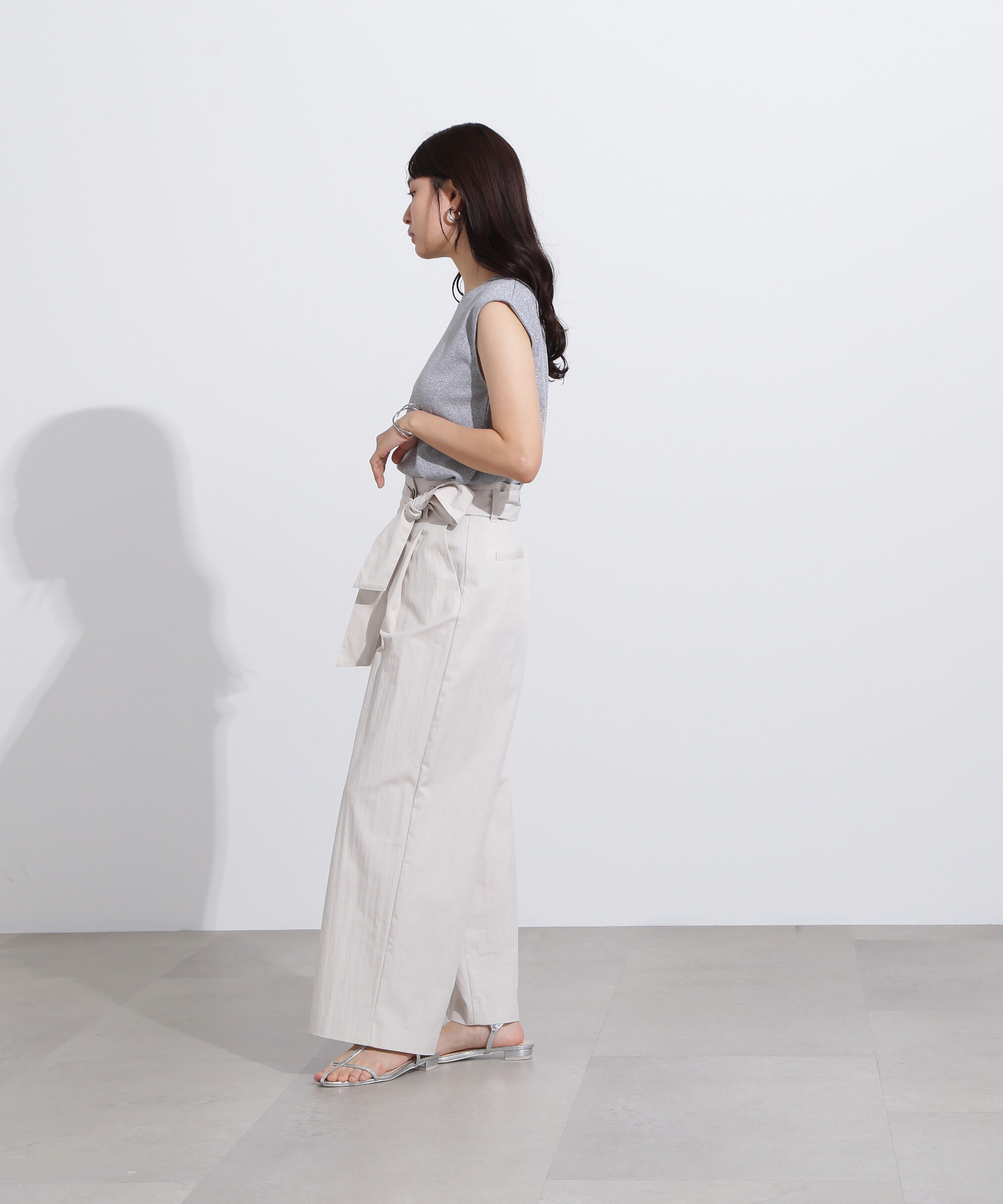  「フレンチスリーブラメカットソー」|Tシャツ・カットソー|