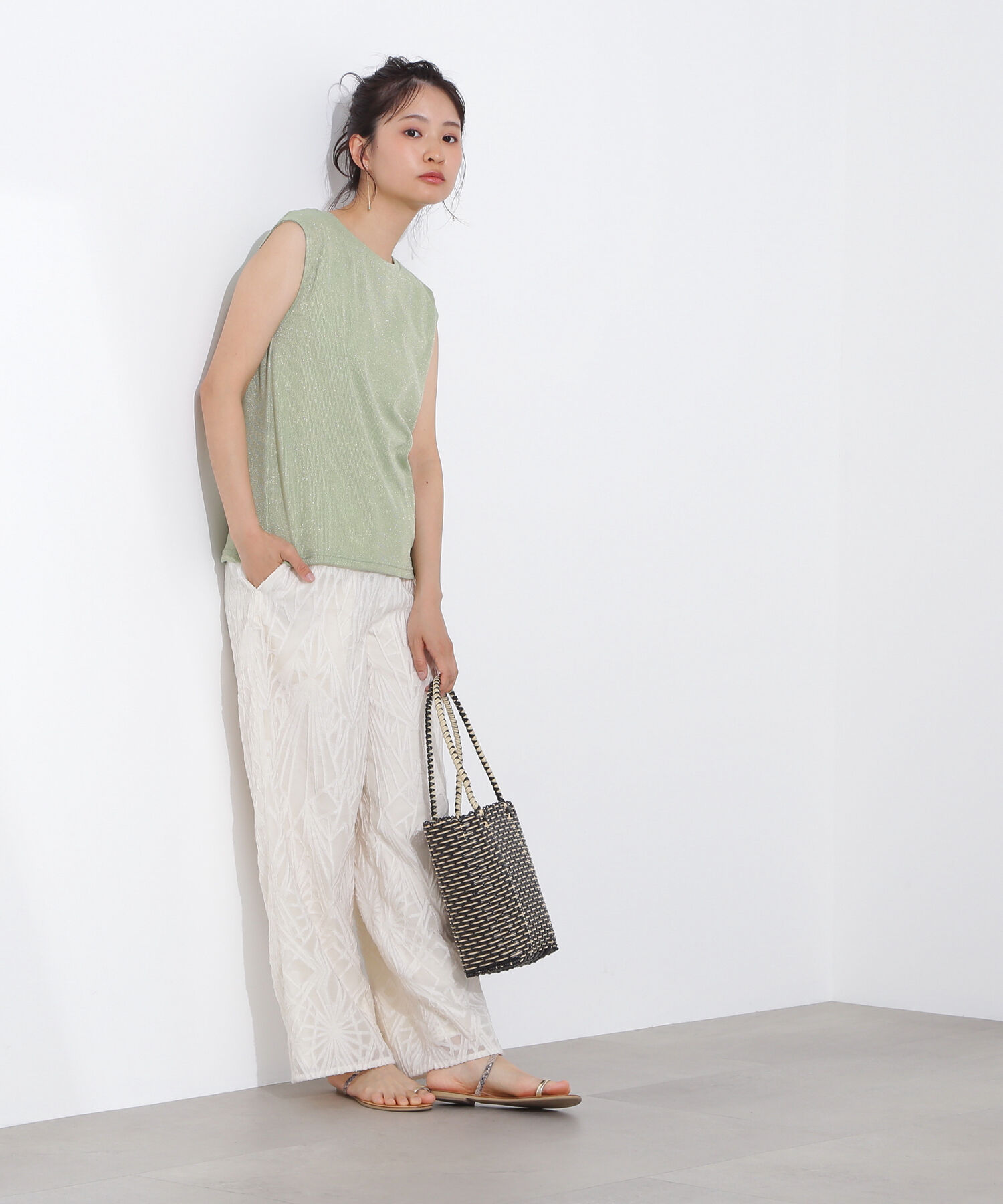  「フレンチスリーブラメカットソー」|Tシャツ・カットソー|