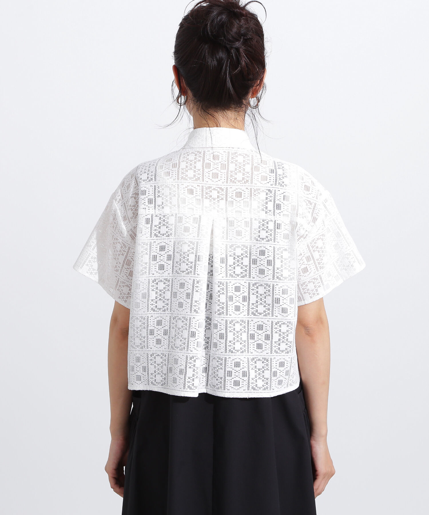  「クロップドレースシャツ」|シャツ・ブラウス|