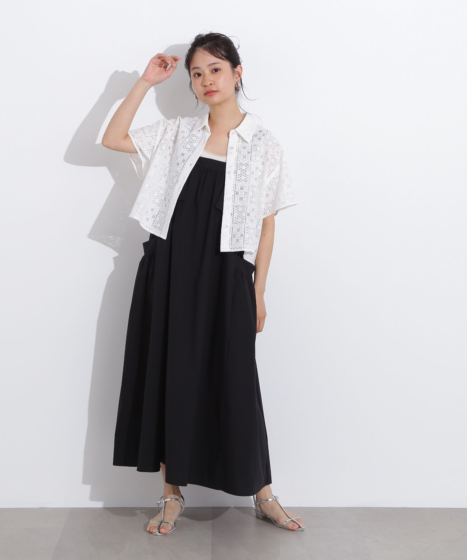  「クロップドレースシャツ」|シャツ・ブラウス|