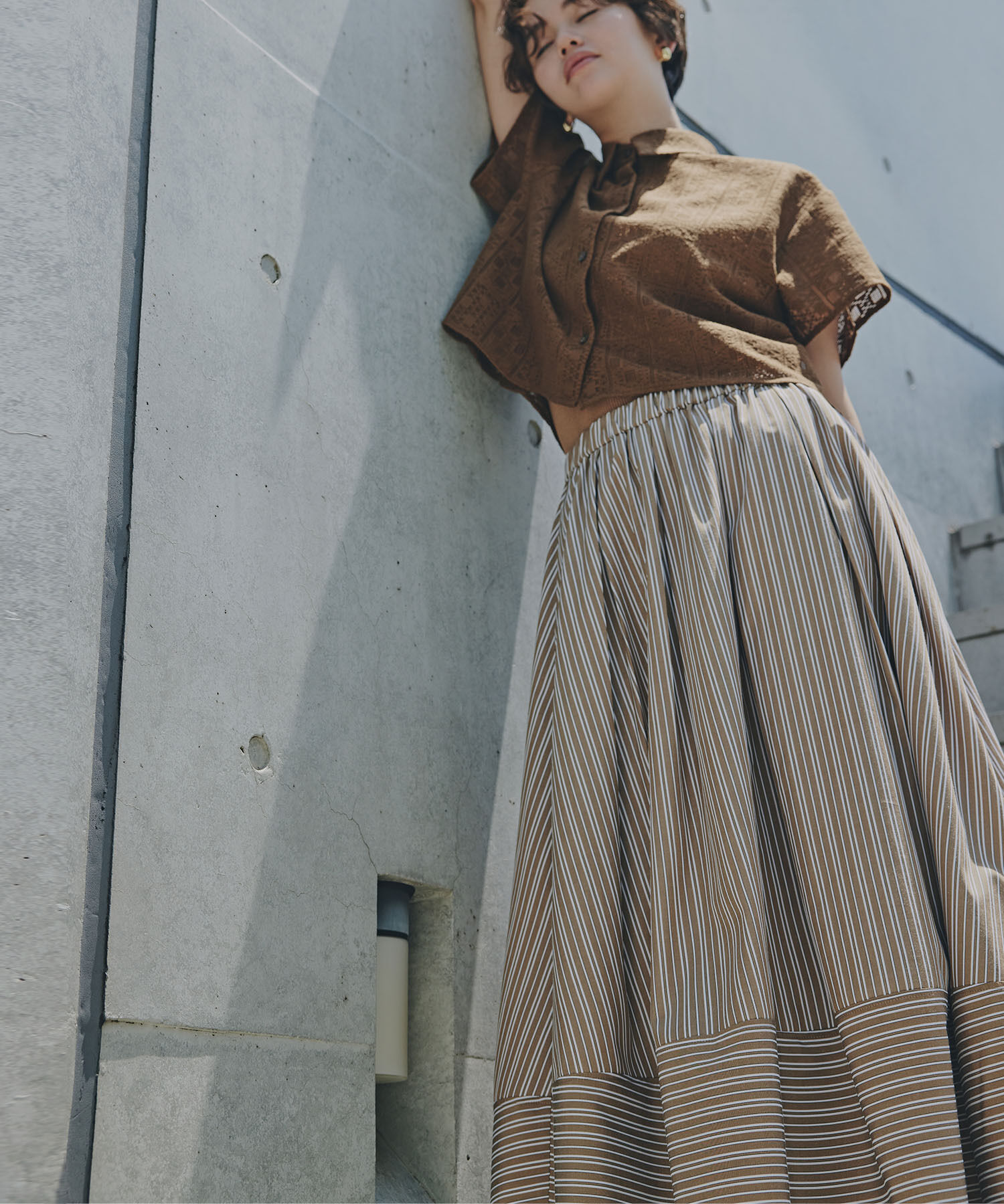  「クロップドレースシャツ」|シャツ・ブラウス|