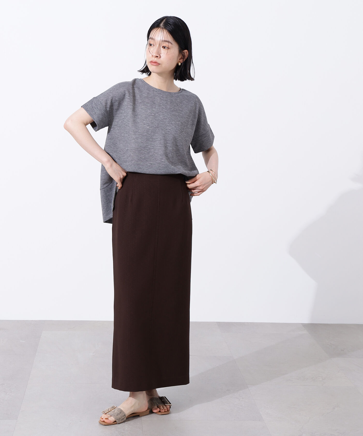  「シアーボクシーカットソー」|Tシャツ・カットソー|