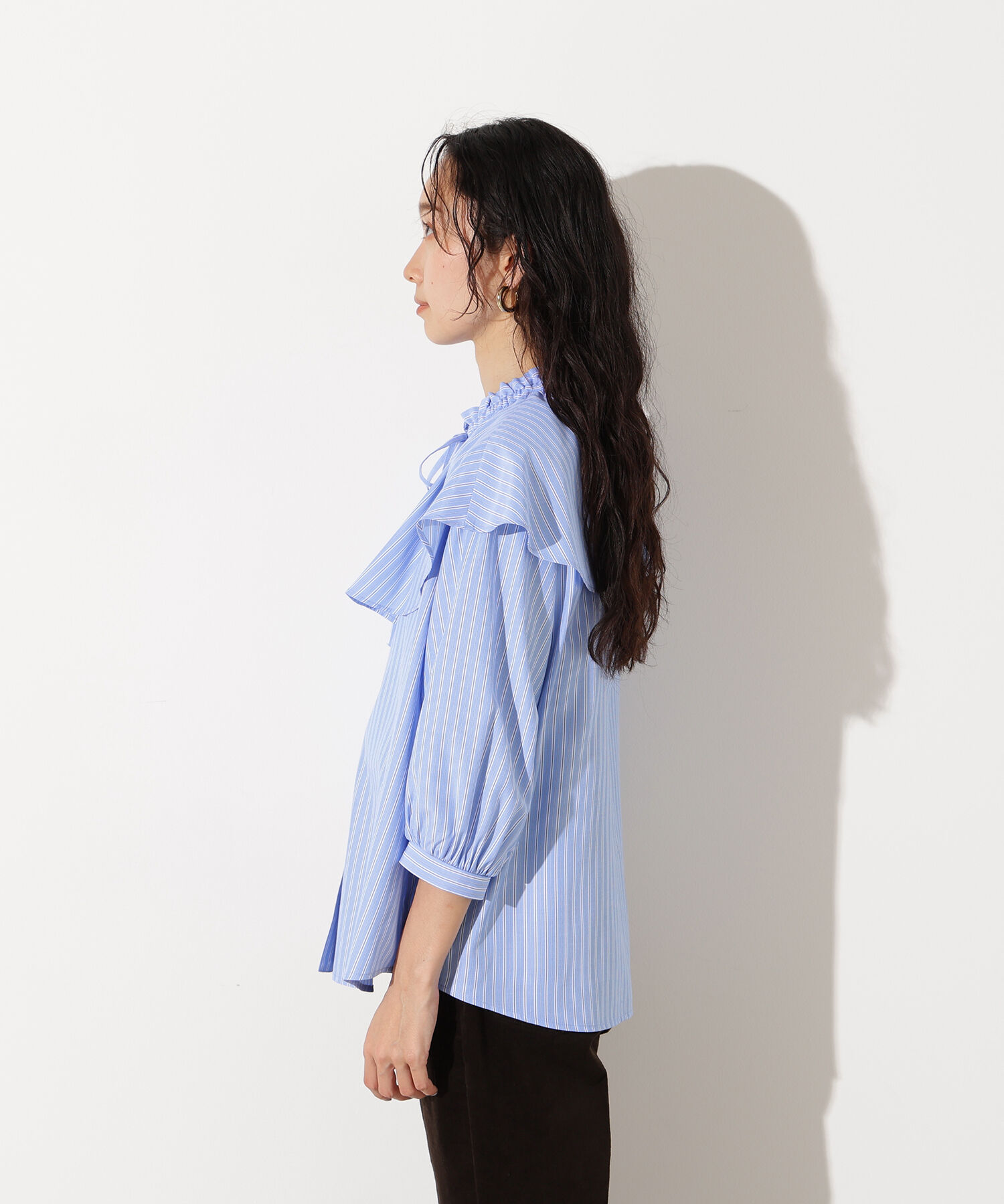  「ﾗｯﾌﾙｶﾗｰｽﾄﾗｲﾌﾟﾌﾞﾗｳｽ《ｲｴﾛｰｽﾄﾗｲﾌﾟ:official sit」|シャツ・ブラウス|