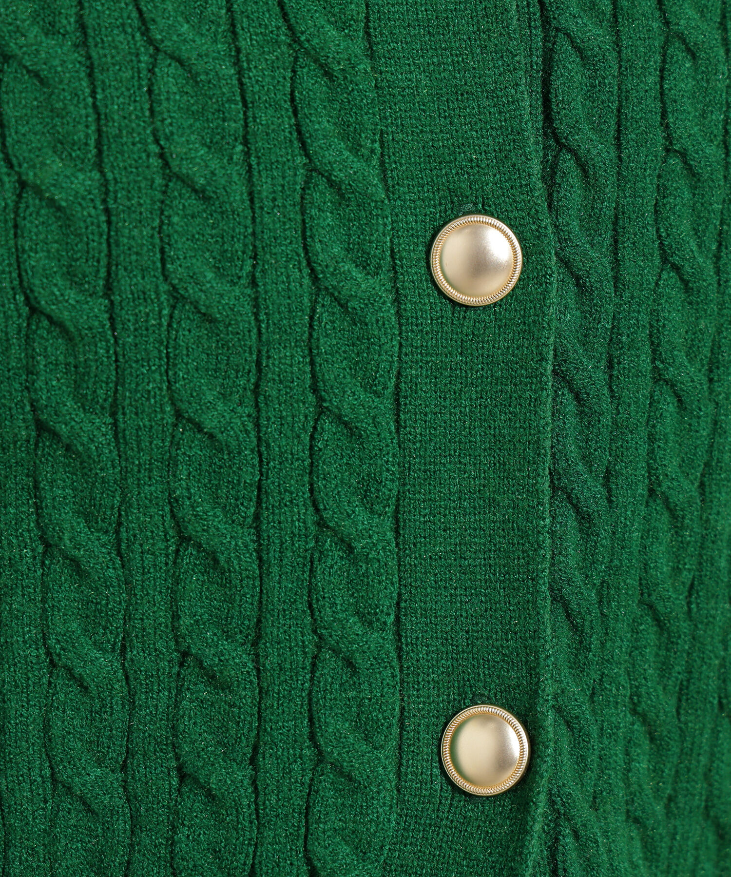  「メタルボタンケーブルアンサンブル」|ニット・セーター|