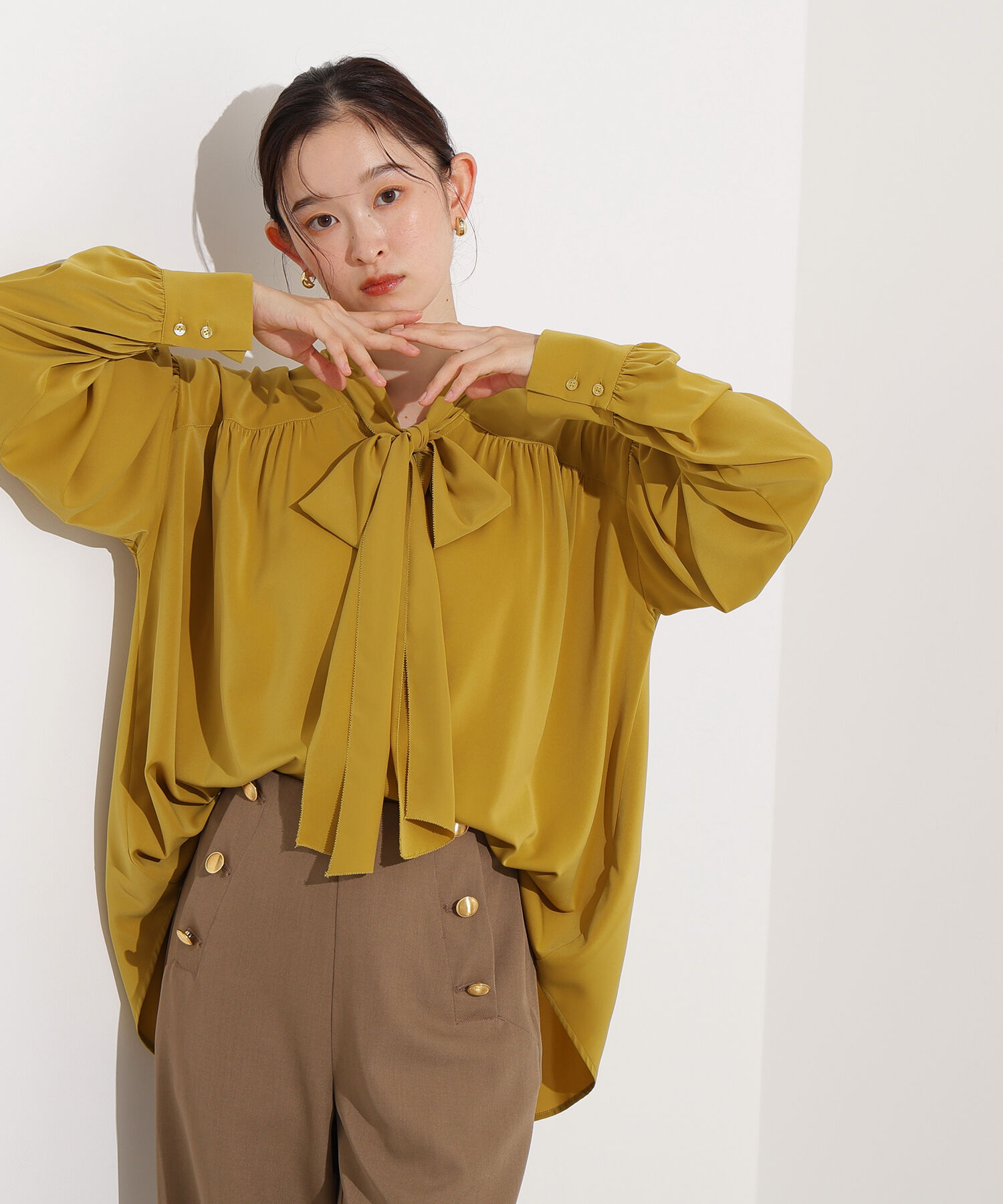  「ヴィンテージサテンボウブラウス」|シャツ・ブラウス|