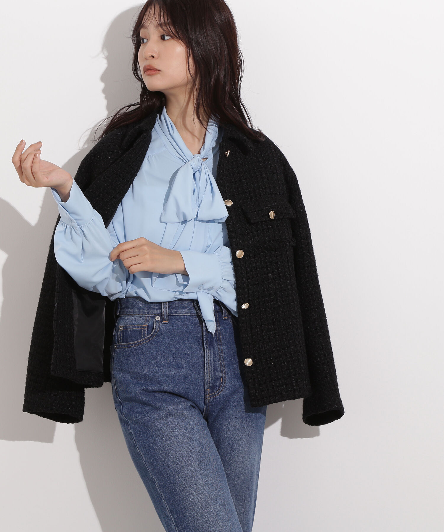  「ヴィンテージサテンボウブラウス」|シャツ・ブラウス|