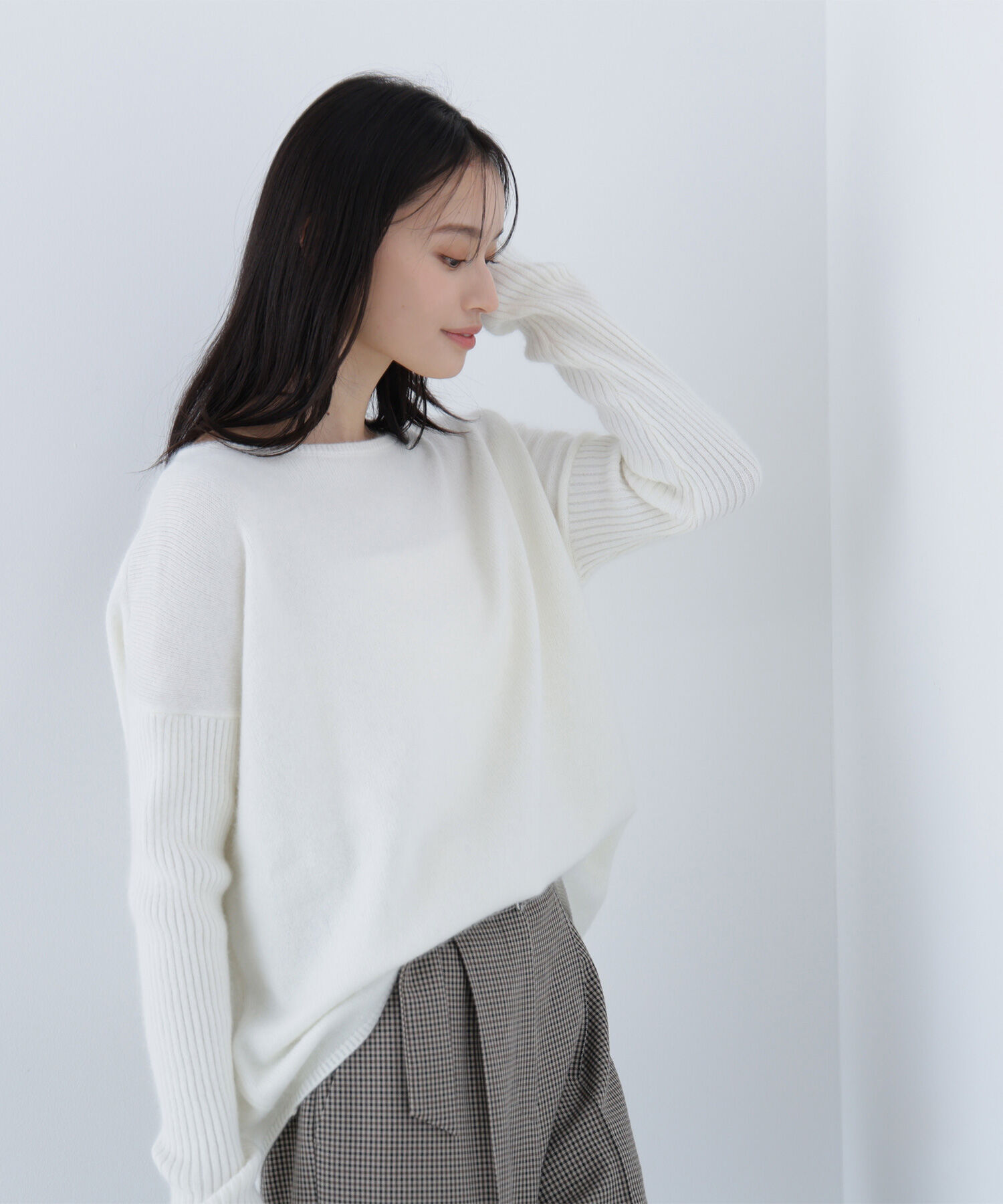 「ウールブレンドヘアリーニット」|ニット・セーター|