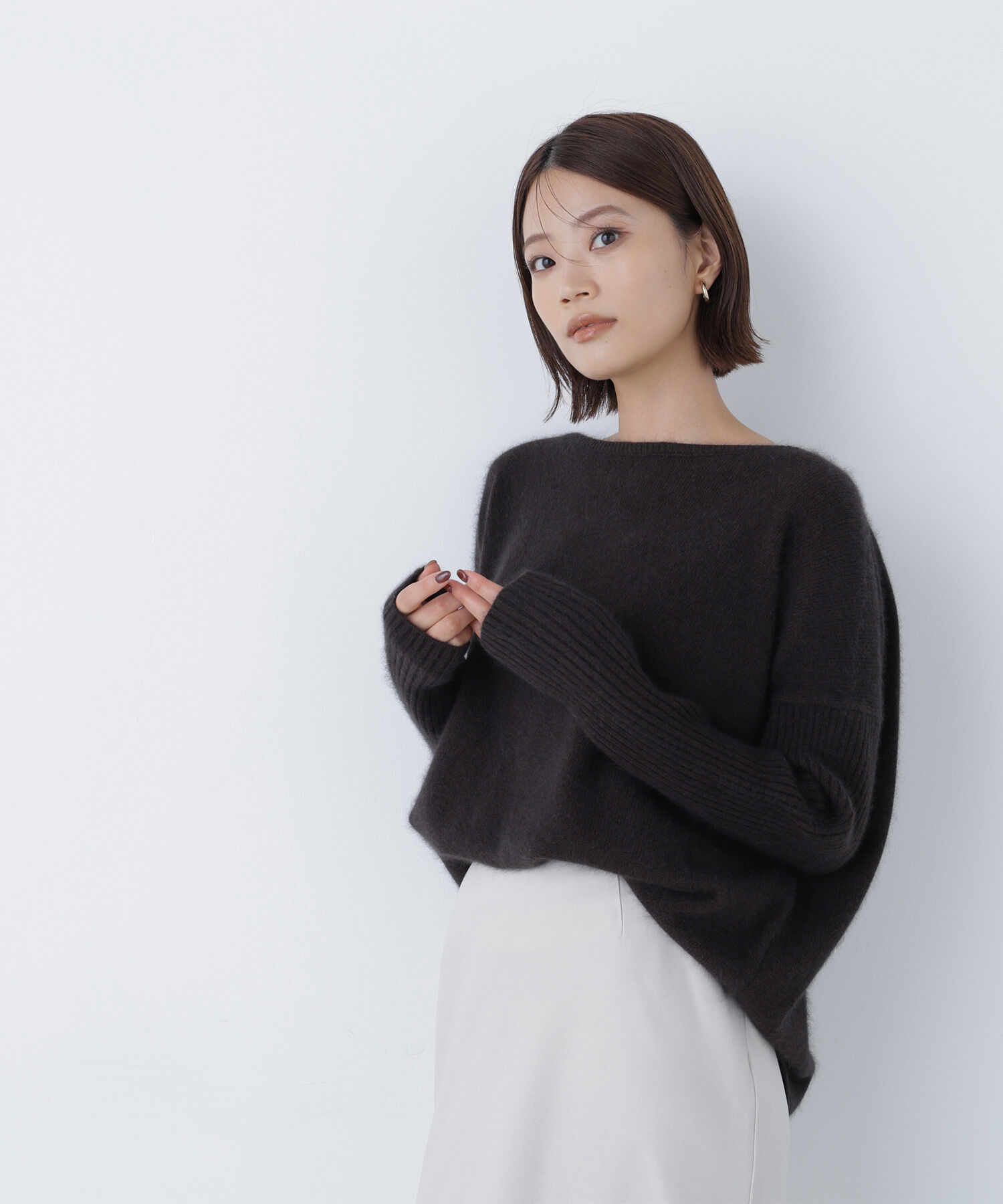  「ウールブレンドヘアリーニット」|ニット・セーター|