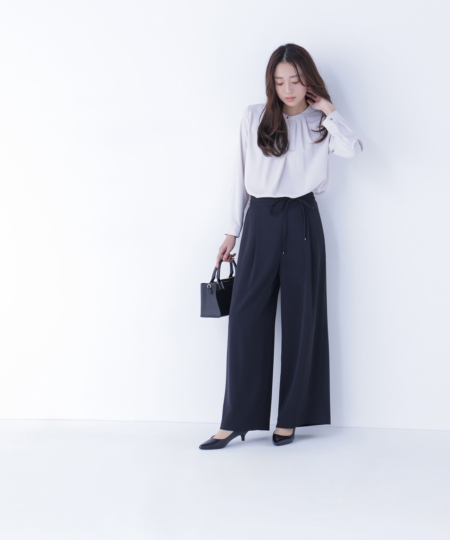  「ナローリボンイージーワイドパンツ」|その他|