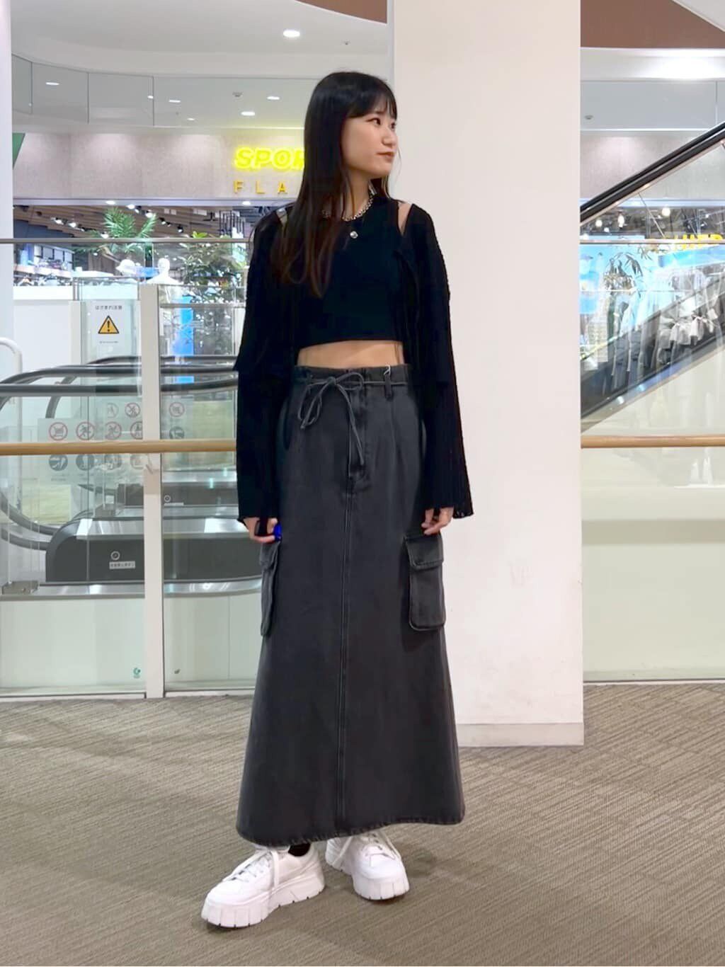  「カップ付きアメスリショート丈タンクトップ」|Tシャツ・カットソー|