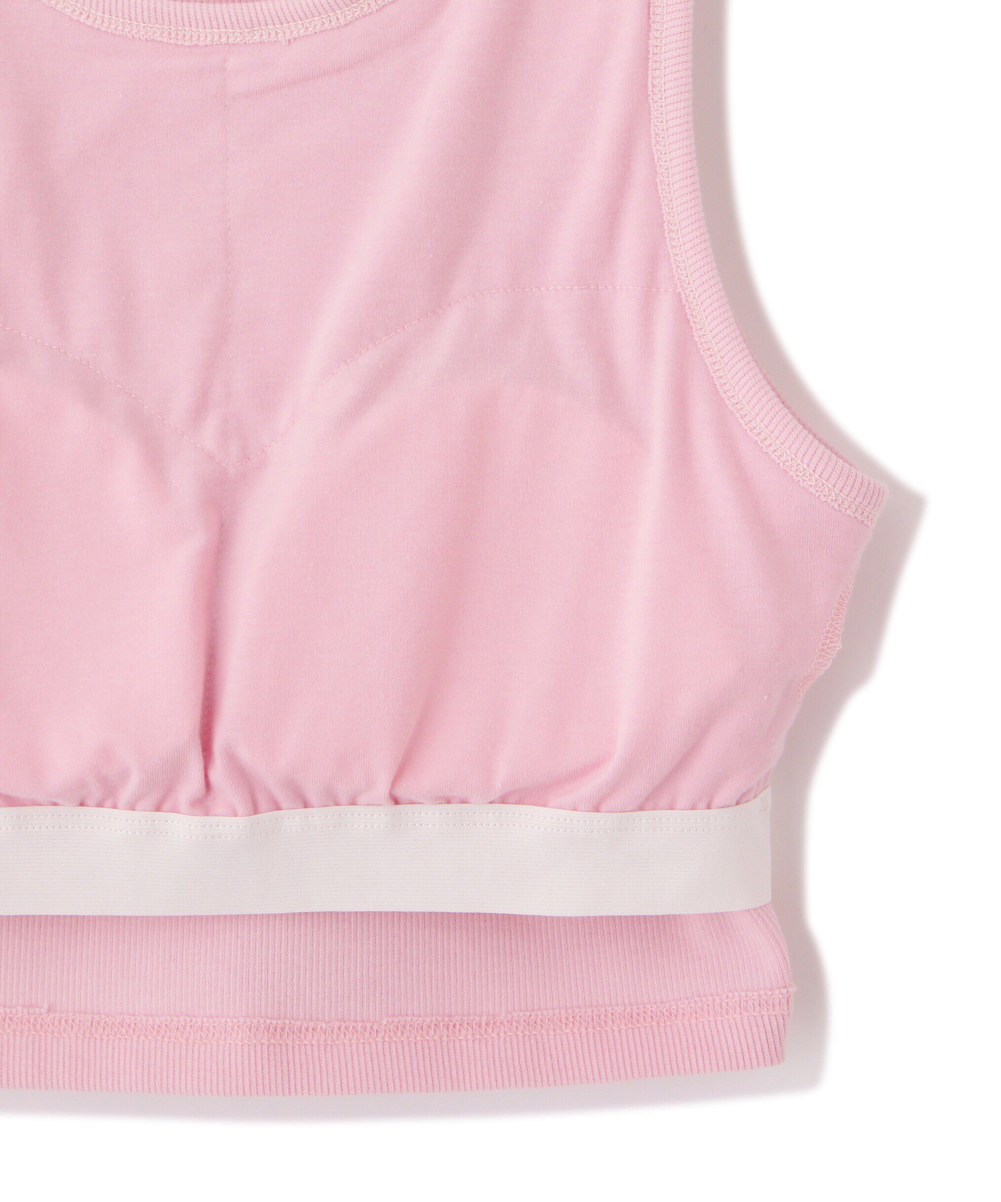  「カップ付きアメスリショート丈タンクトップ」|Tシャツ・カットソー|