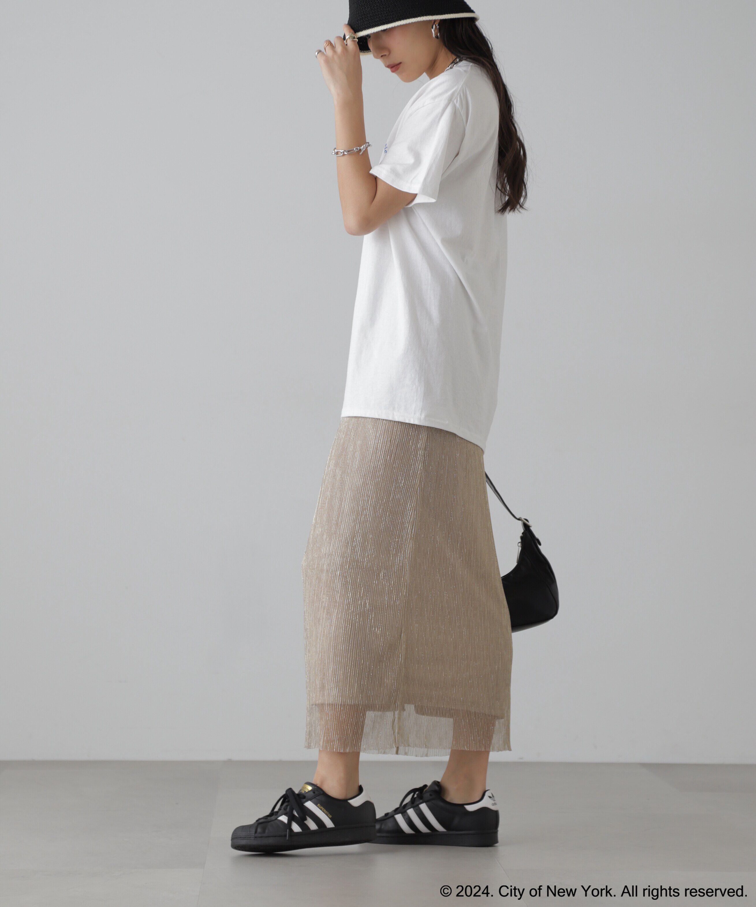  「ラメプリーツナロースカート」|スカート|