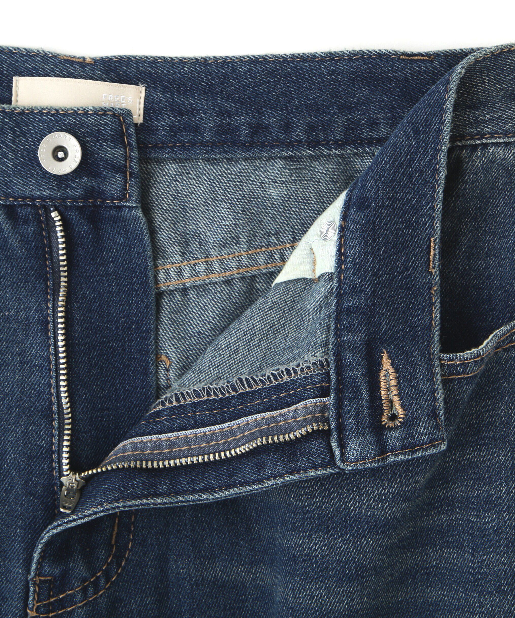  「ストレートワイドクラッシュデニムパンツ」|その他|