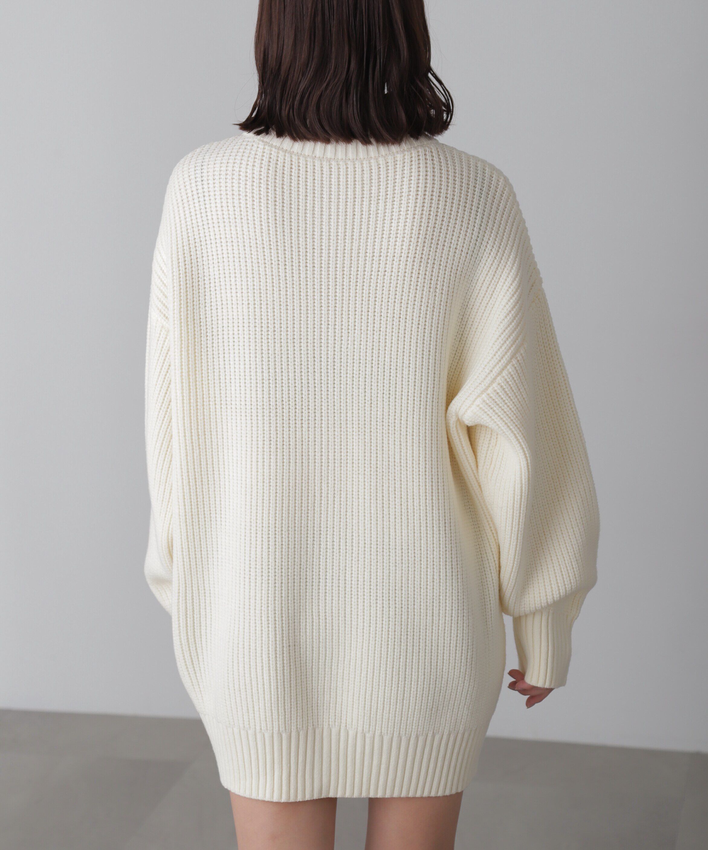  「ジップニットミニワンピース」|ワンピース|