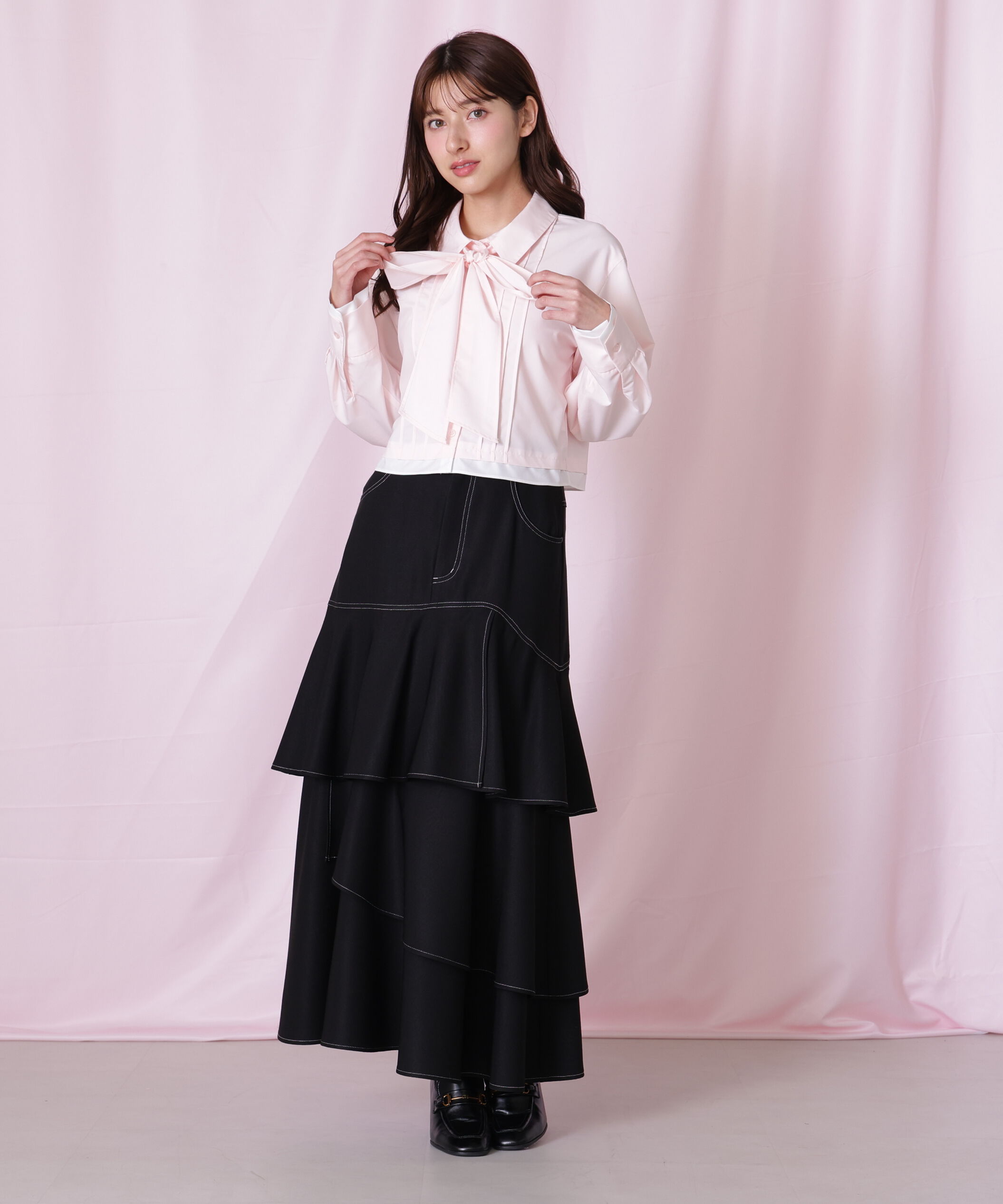  「アシメティアードスカート」|スカート|