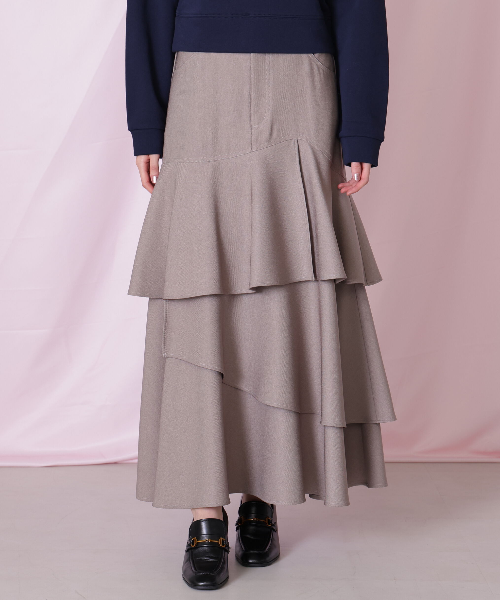  「アシメティアードスカート」|スカート|