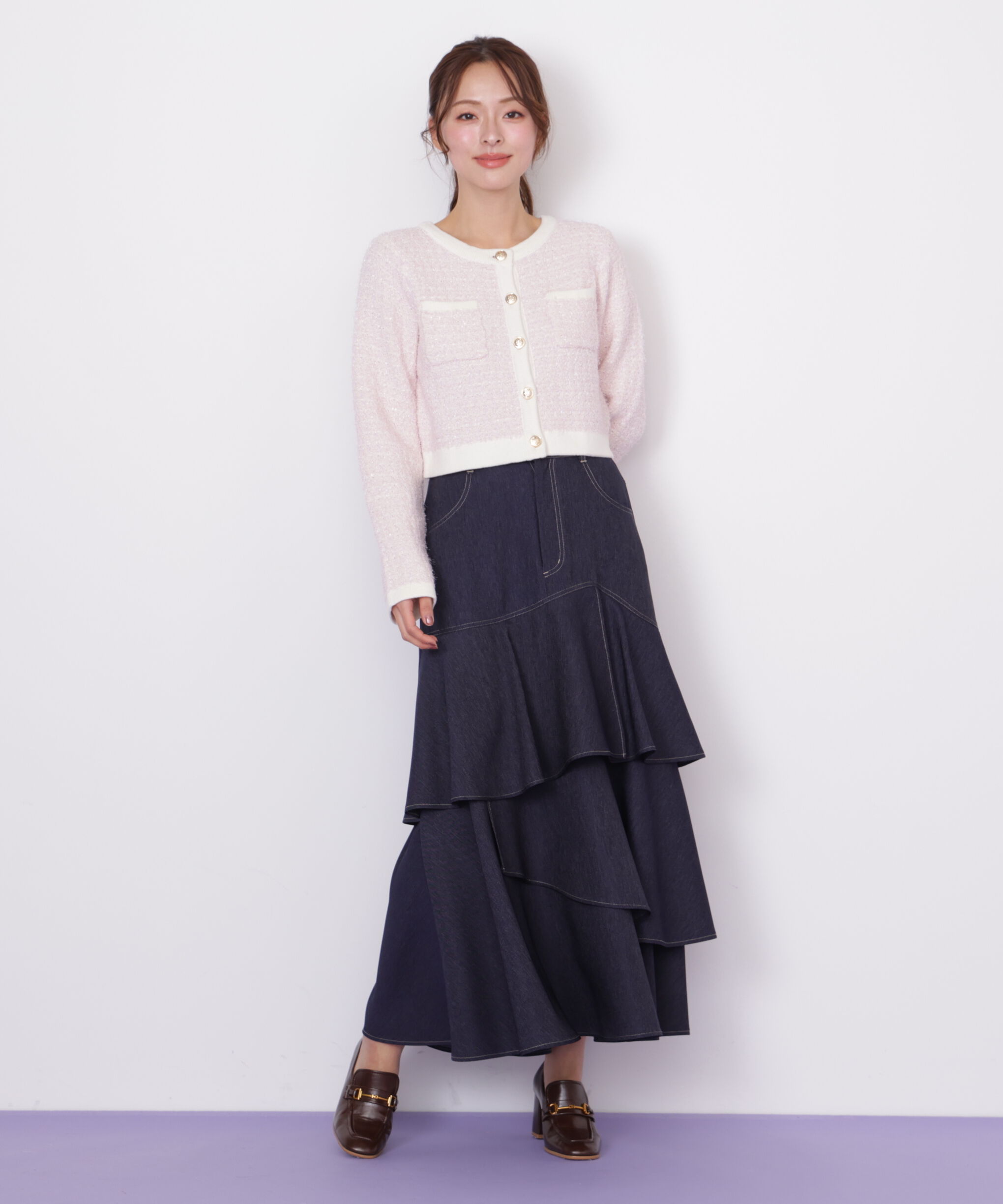  「アシメティアードスカート」|スカート|