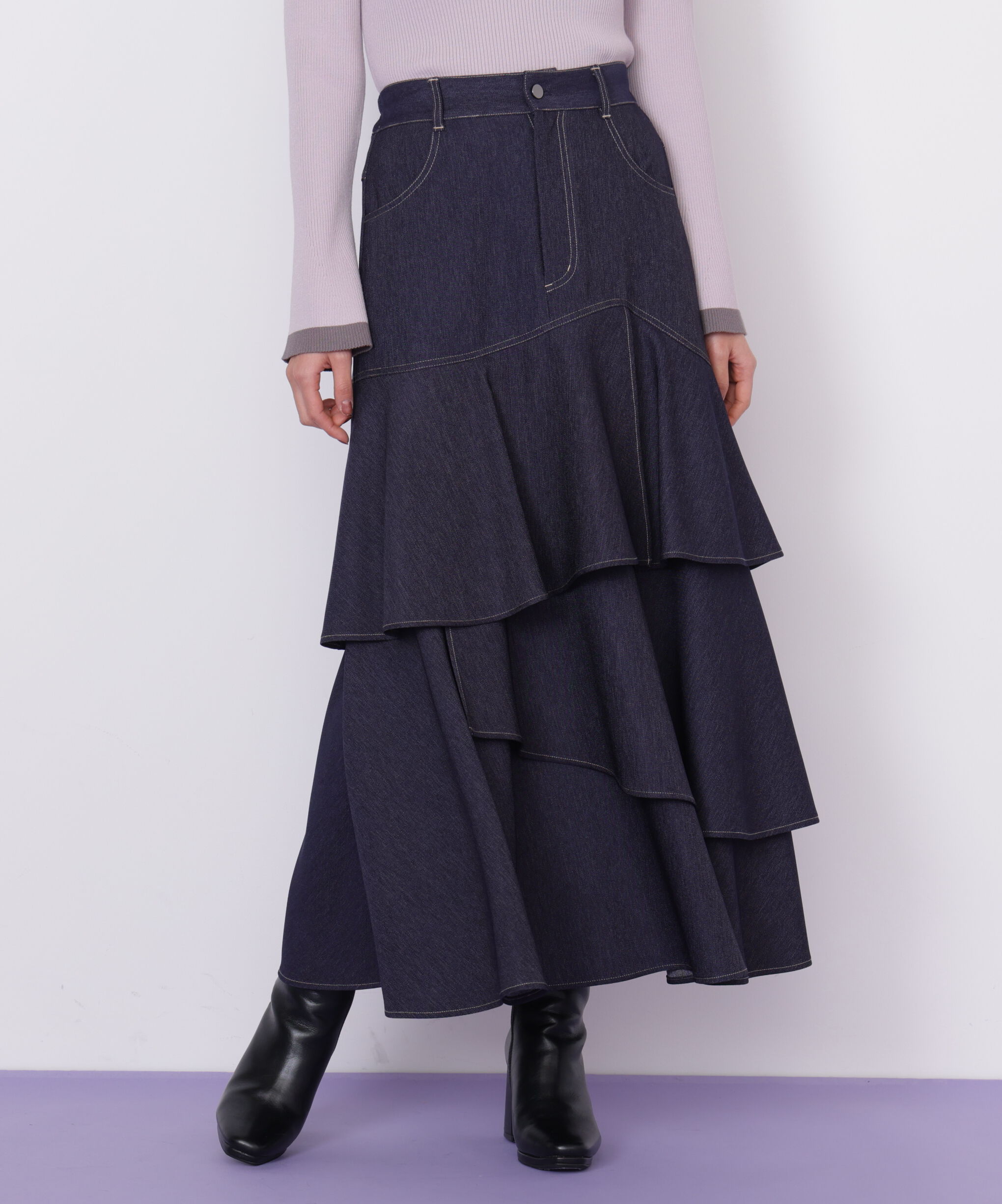  「アシメティアードスカート」|スカート|