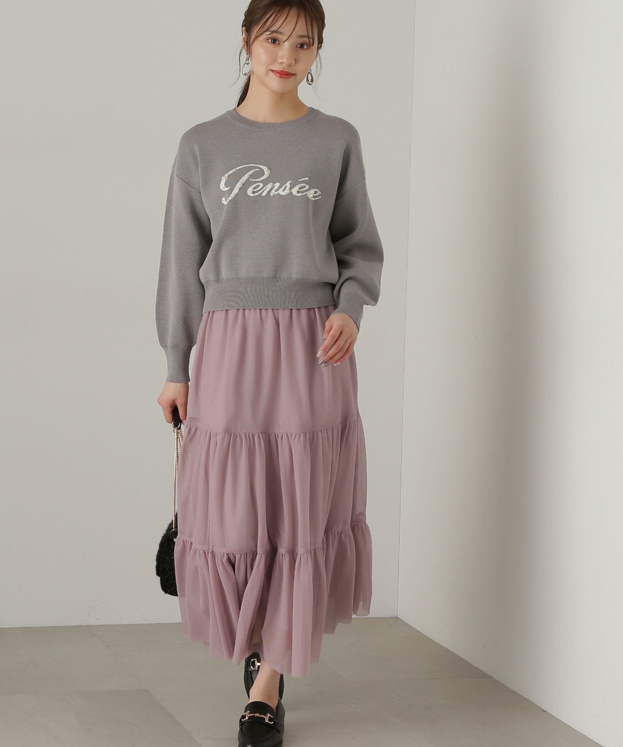 PROPORTION BODY DRESSING「重ねラメチュールティアードスカート24AW」|スカート|