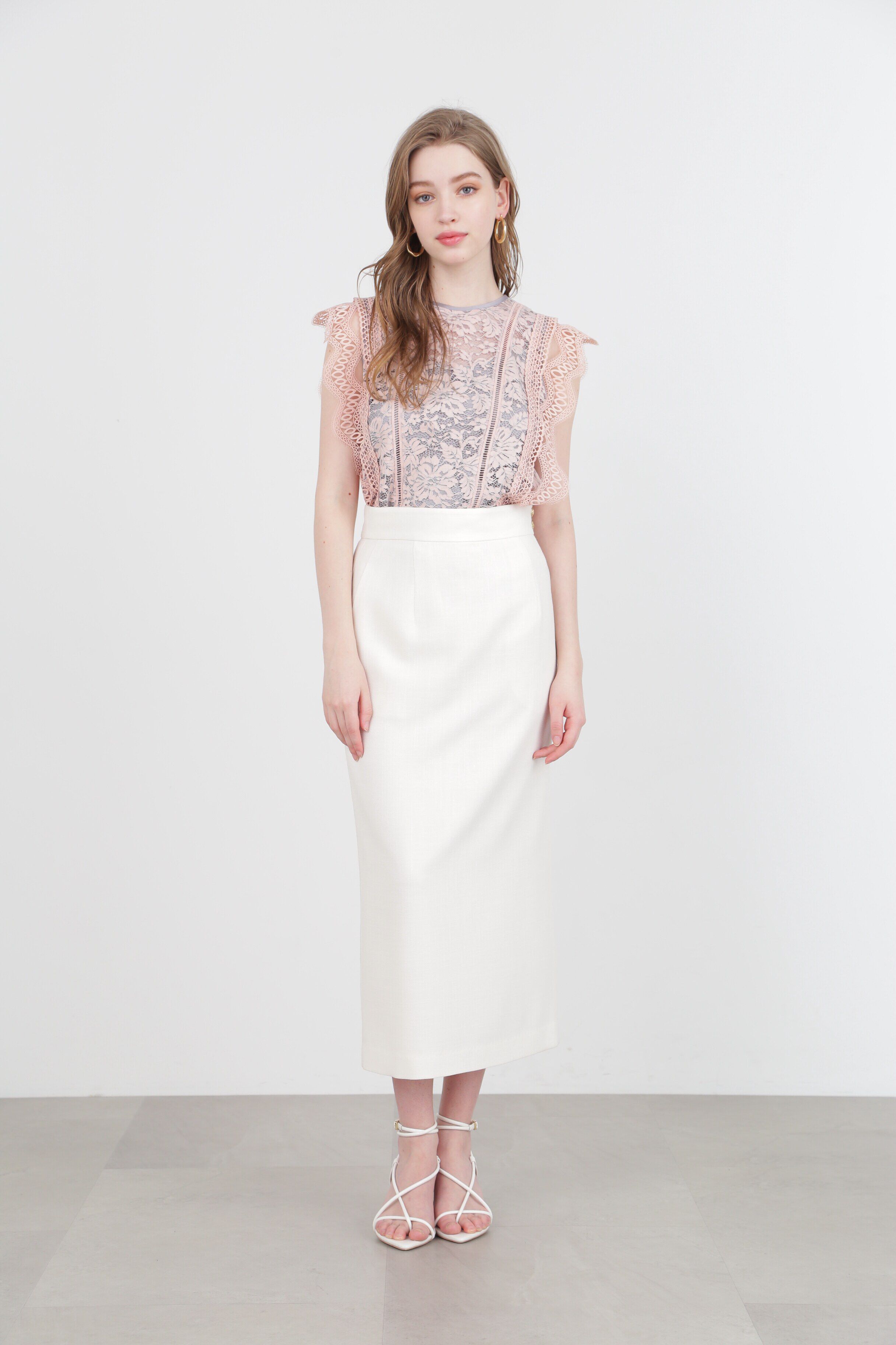  「◆サイドボタンロングスカート」|スカート|