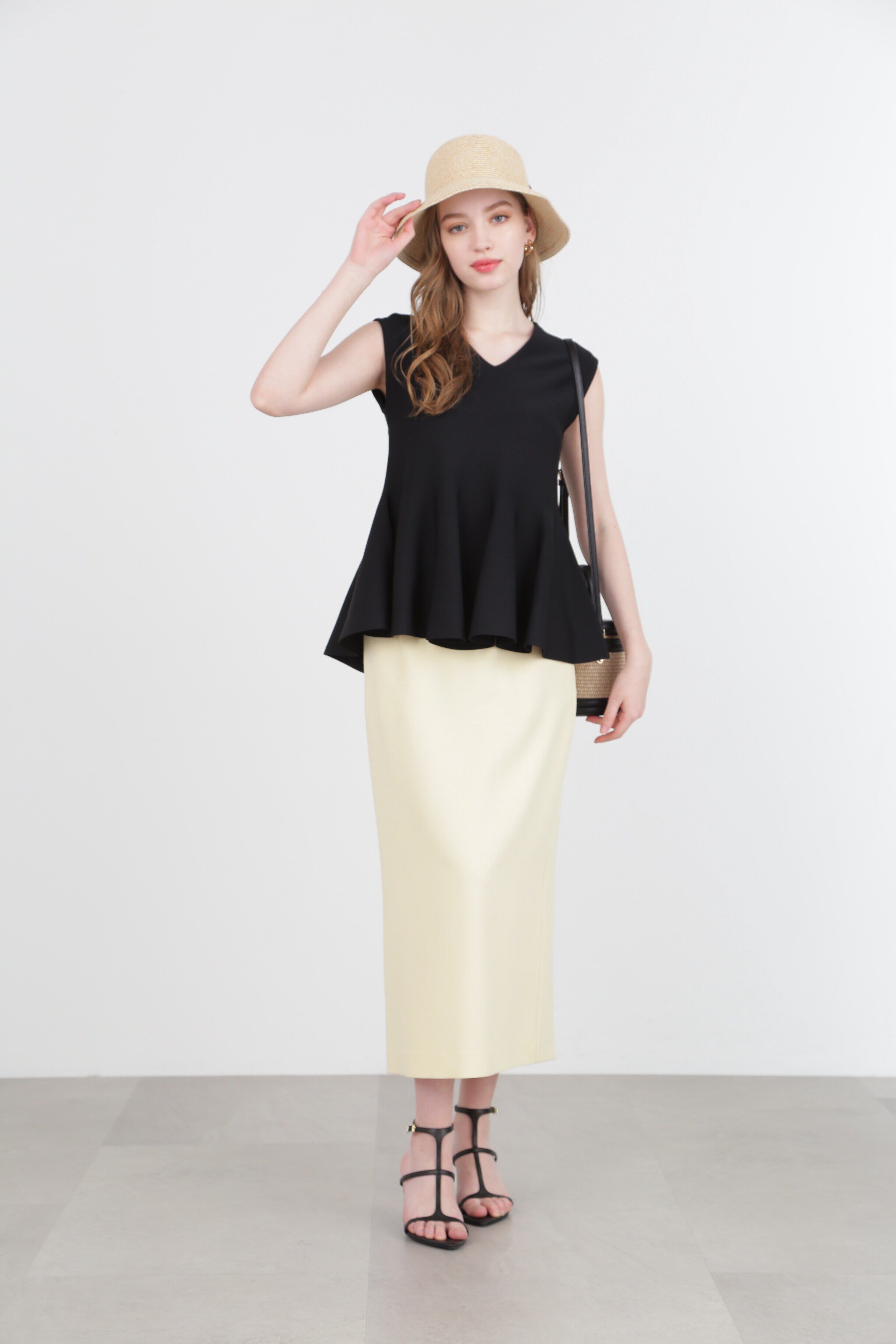  「◆サイドボタンロングスカート」|スカート|