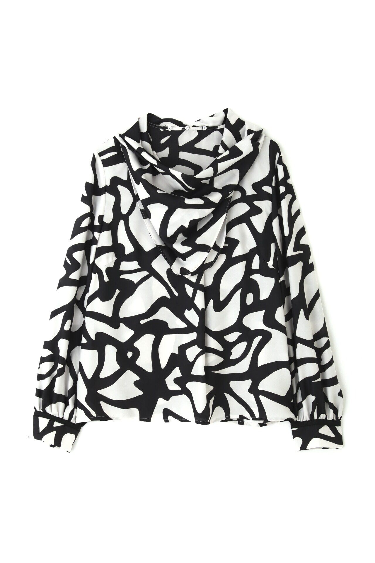  「◆モダンジオメトリックプリントブラウス」|シャツ・ブラウス|