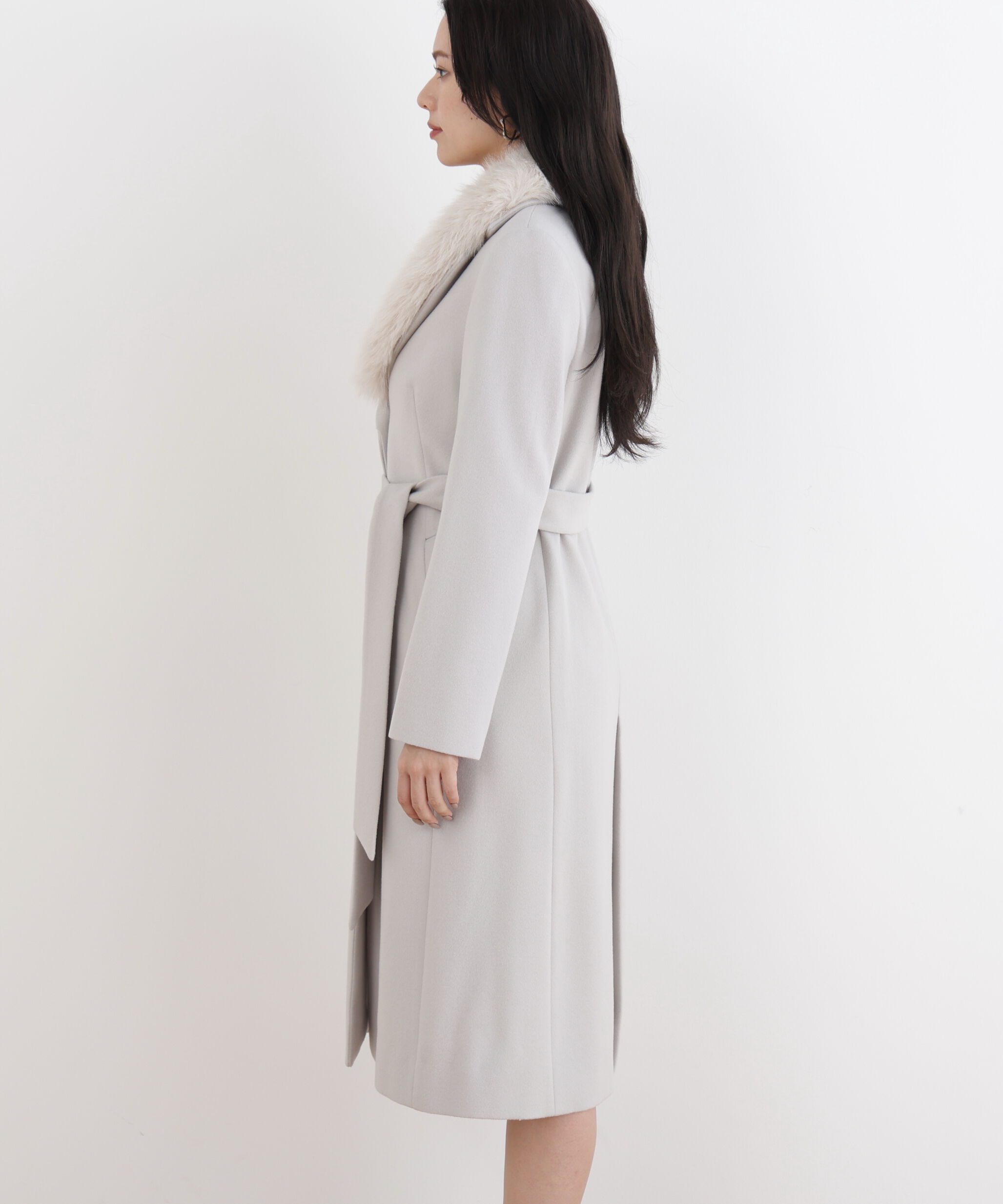  「カシミヤ混ベルテッドコート」|その他|