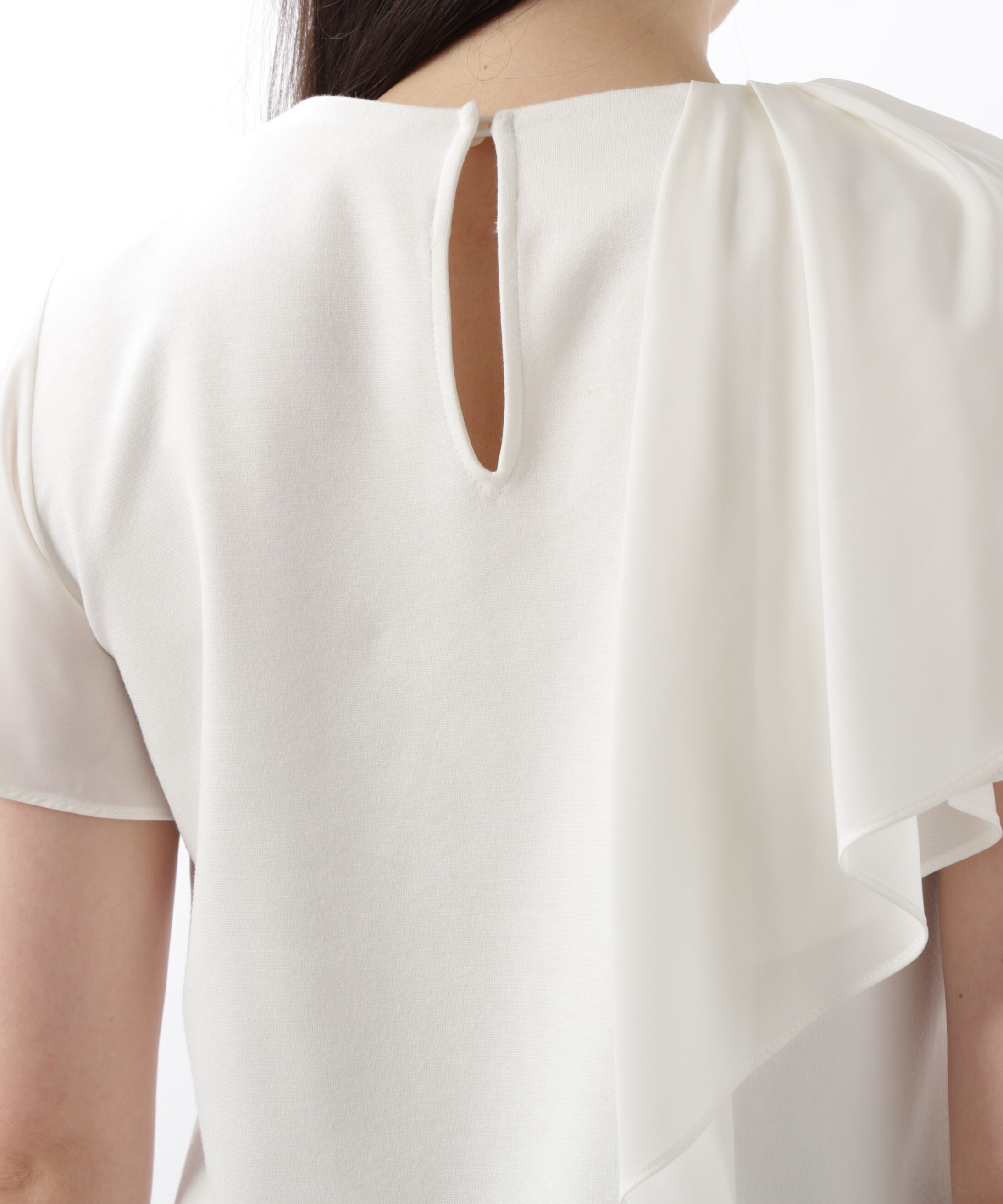  「◆ラッフルコンビカットソープルオーバー」|Tシャツ・カットソー|