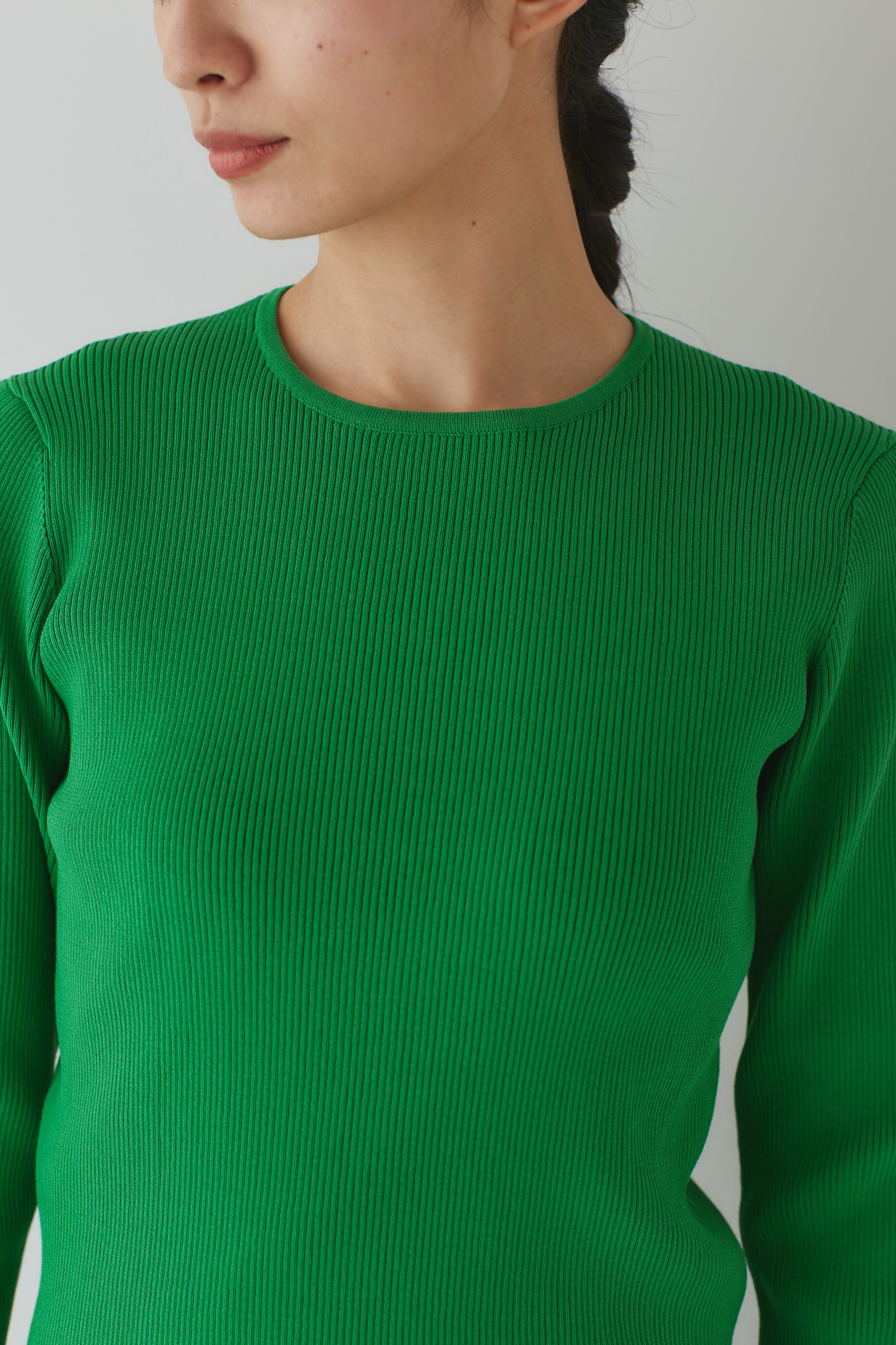  「◆コンパクトリブニットトップス」|ニット・セーター|